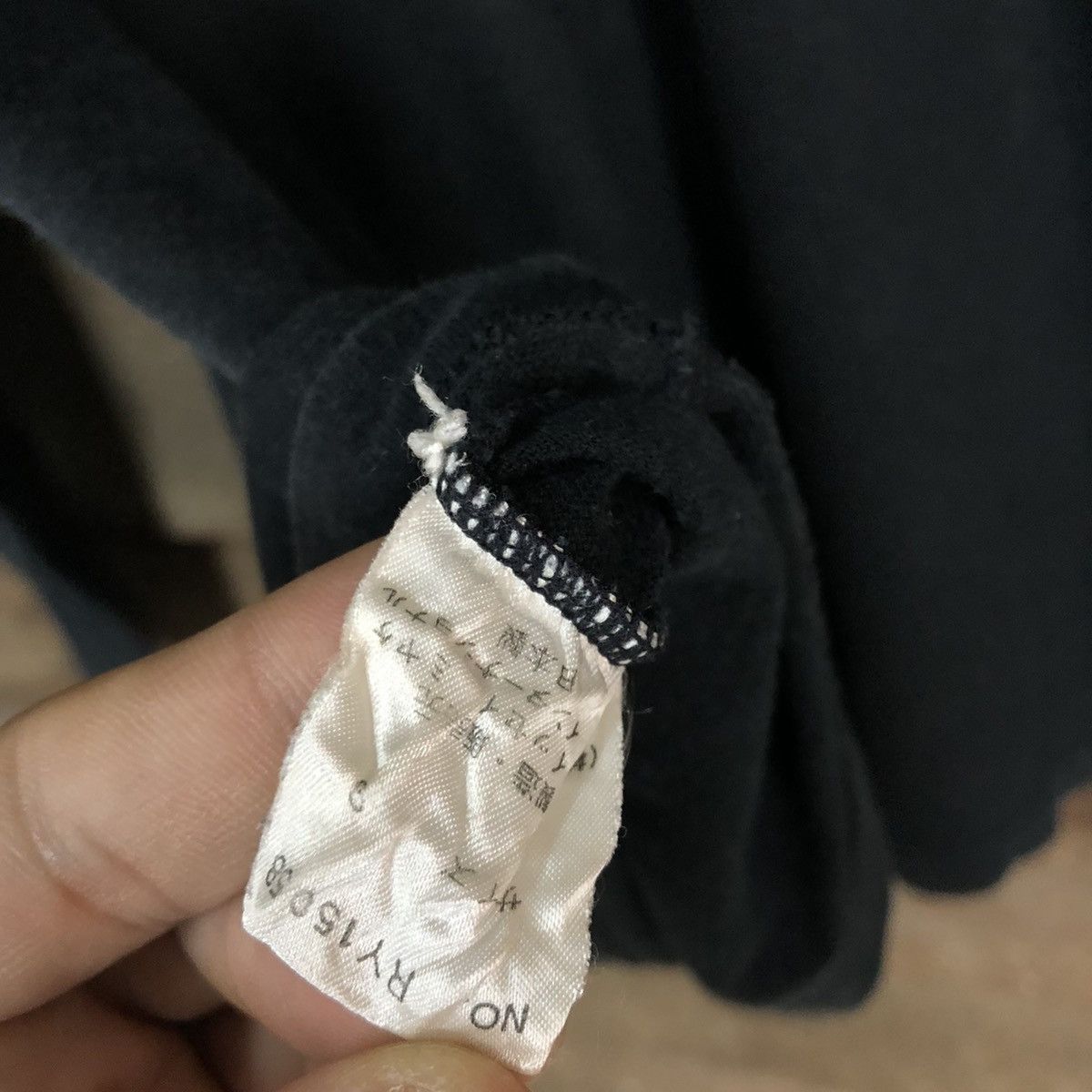 Issey Miyake DL Issey Miyake IS big logo Black Long Sleeve Tshirt #3881 Size US M / EU 48-50 / 2 - 15 Thumbnail