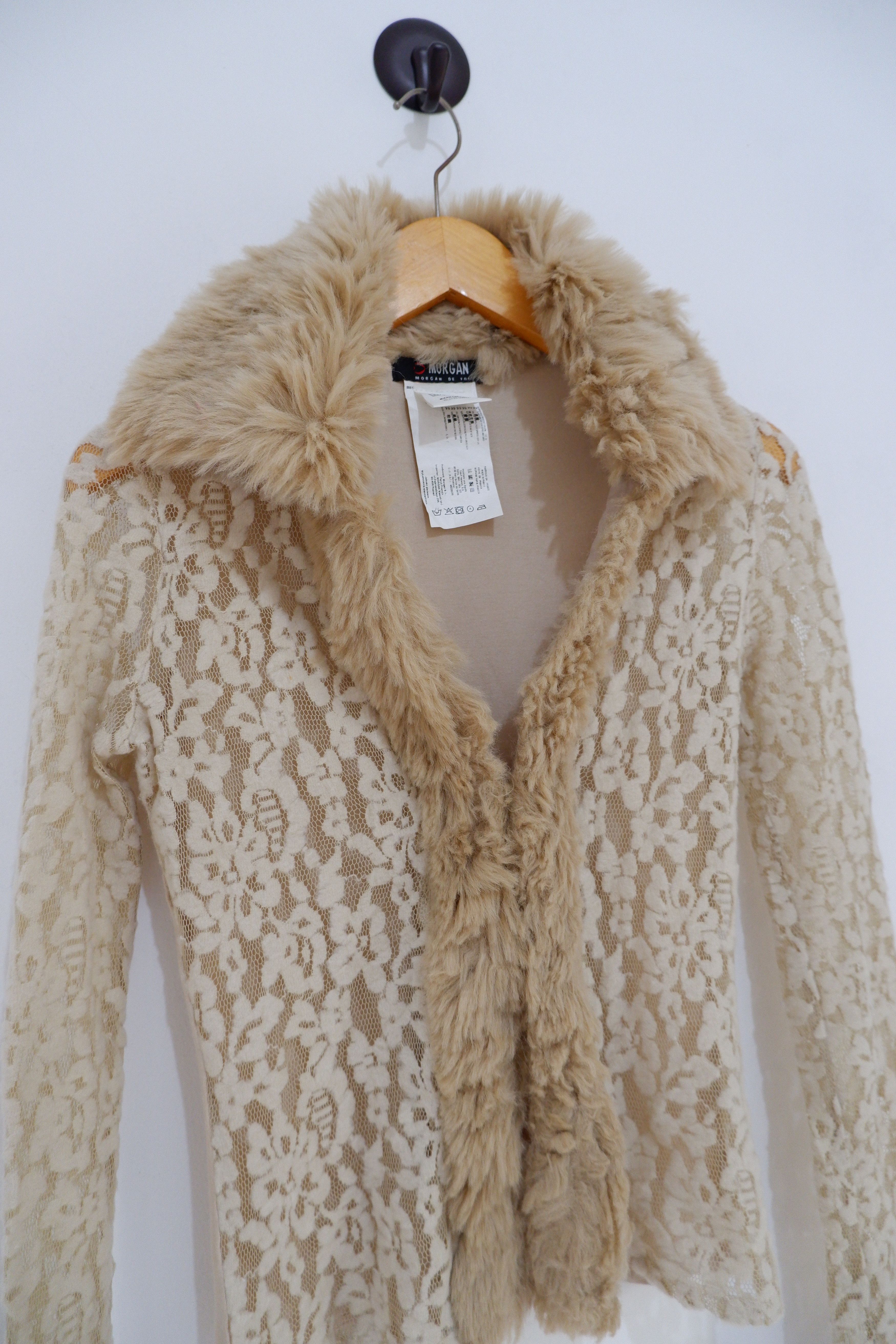 Morgan Homme Vintage 2003 Morgan De Toi Fur Neck Barocade Cardigan Size S / US 4 / IT 40 - 5 Thumbnail