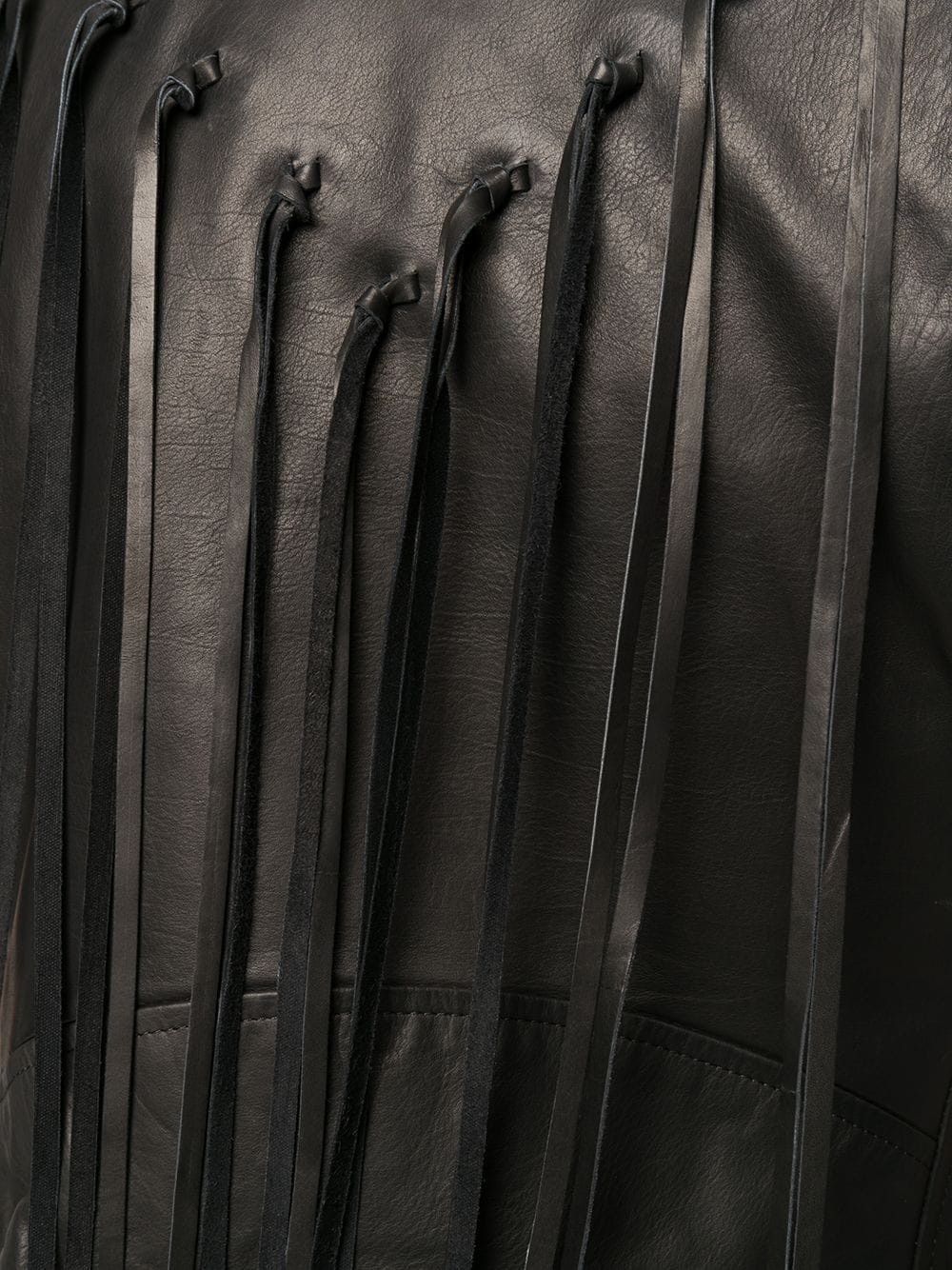 Amiri $3200 AMIRI Black Fringed Women's Biker Leather Vest Size M / US 6-8 / IT 42-44 - 9 Thumbnail