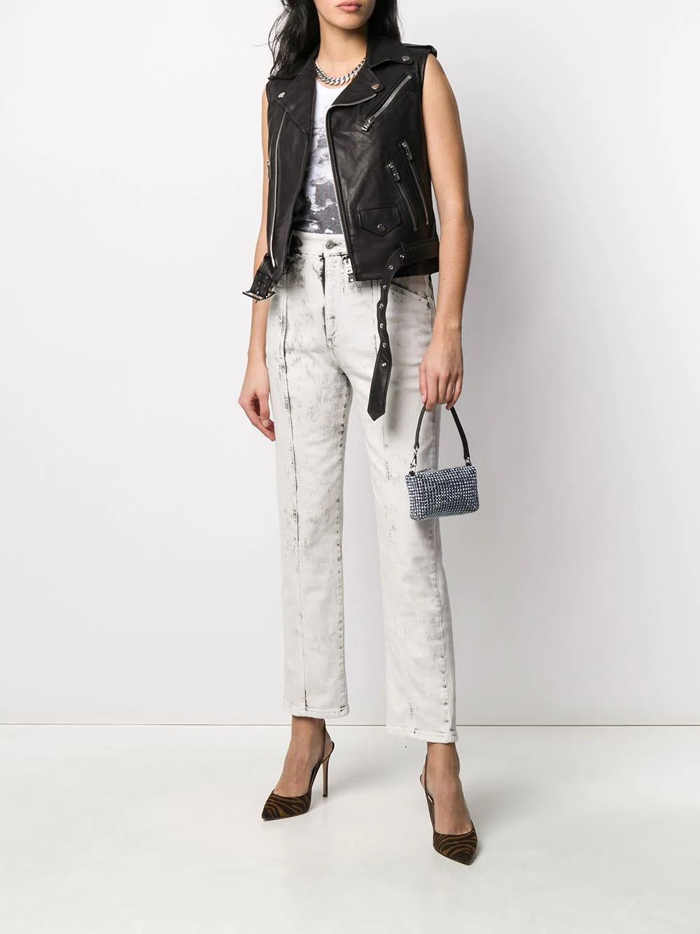 Amiri $3200 AMIRI Black Fringed Women's Biker Leather Vest Size M / US 6-8 / IT 42-44 - 7 Thumbnail