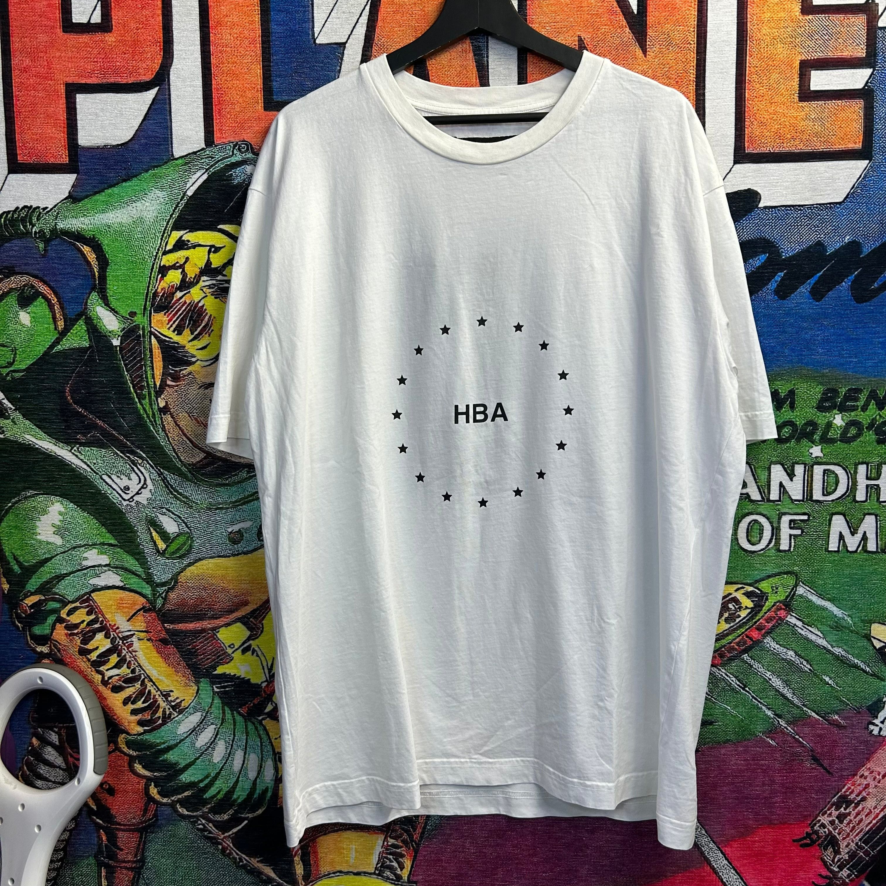 image of Hood By Air HBA Circle Star Logo Tee Size Large in White, Men's