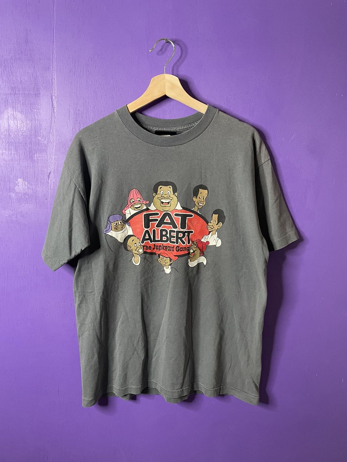 Vintage Vintage 90s faded Fat Albert the junkyard gang t-shirt Size US L / EU 52-54 / 3 - 1 Thumbnail