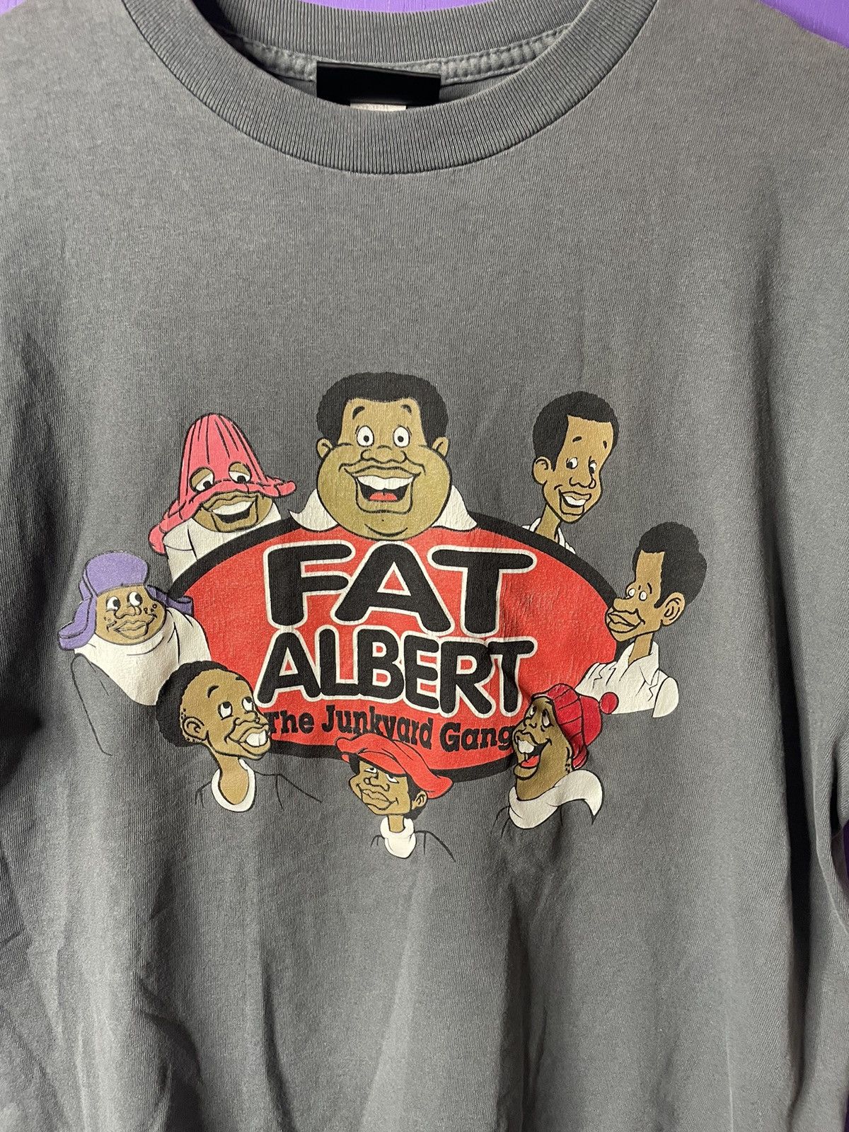 Vintage Vintage 90s faded Fat Albert the junkyard gang t-shirt Size US L / EU 52-54 / 3 - 3 Thumbnail
