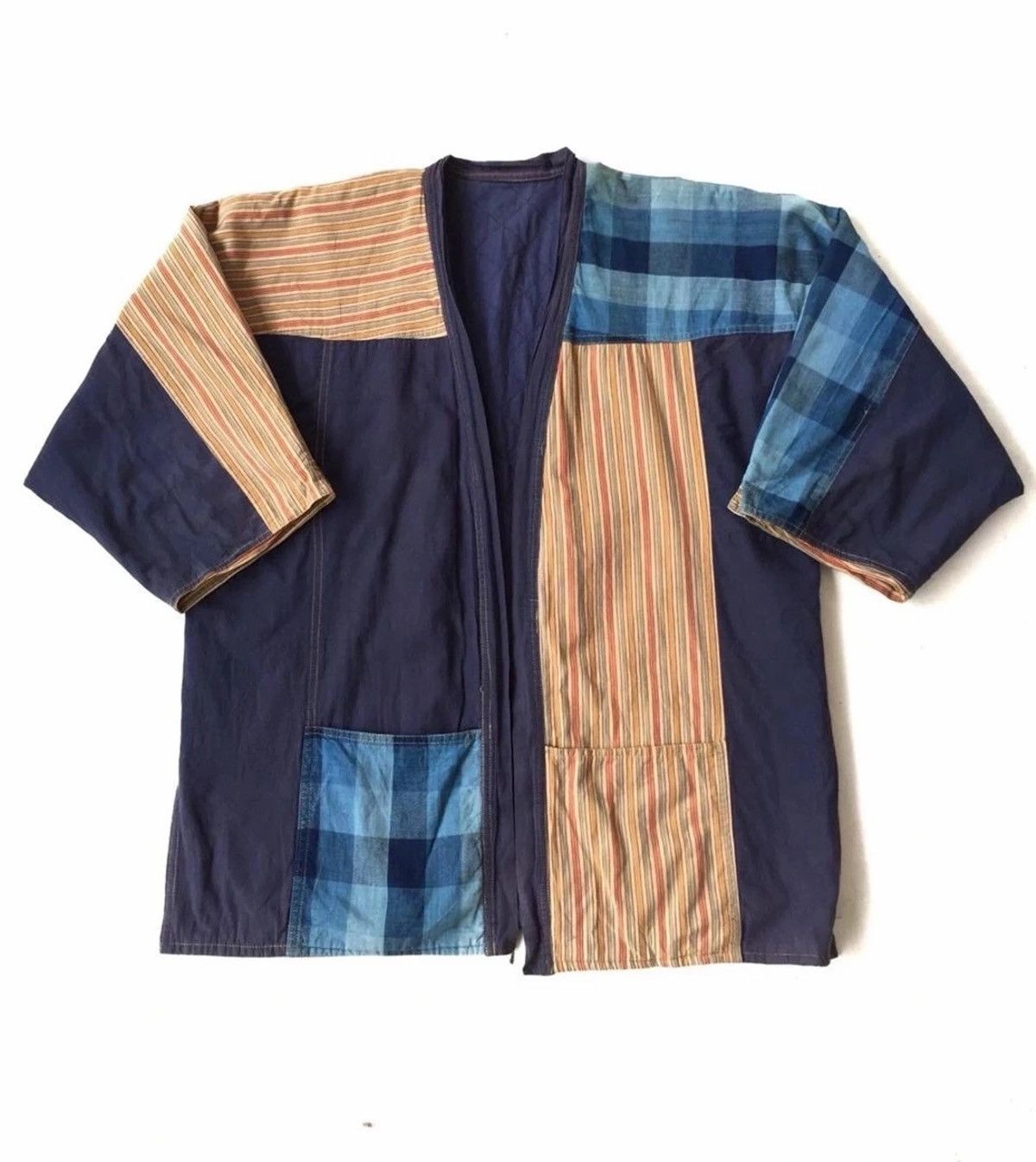 Japanese Brand × Vintage Vintage Patchwork Kimono Jacket Size US L / EU 52-54 / 3 - 1 Thumbnail