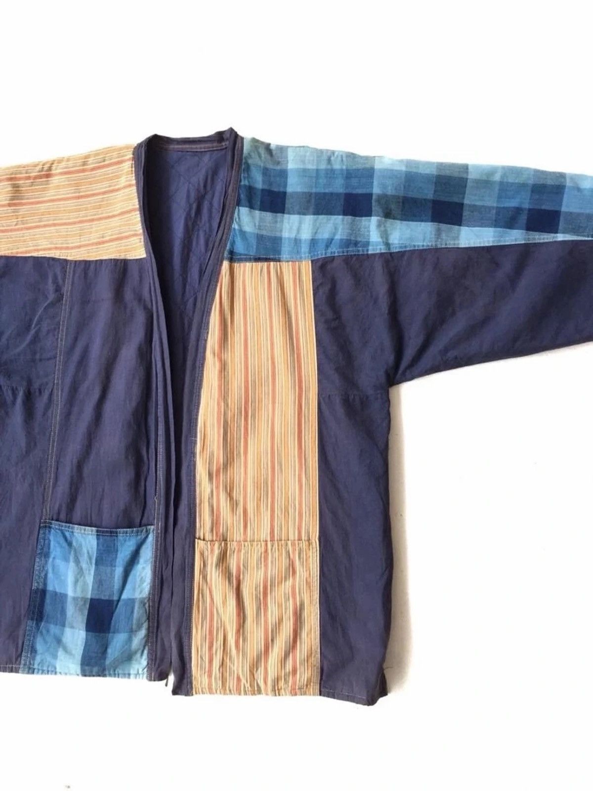 Japanese Brand × Vintage Vintage Patchwork Kimono Jacket Size US L / EU 52-54 / 3 - 6 Thumbnail