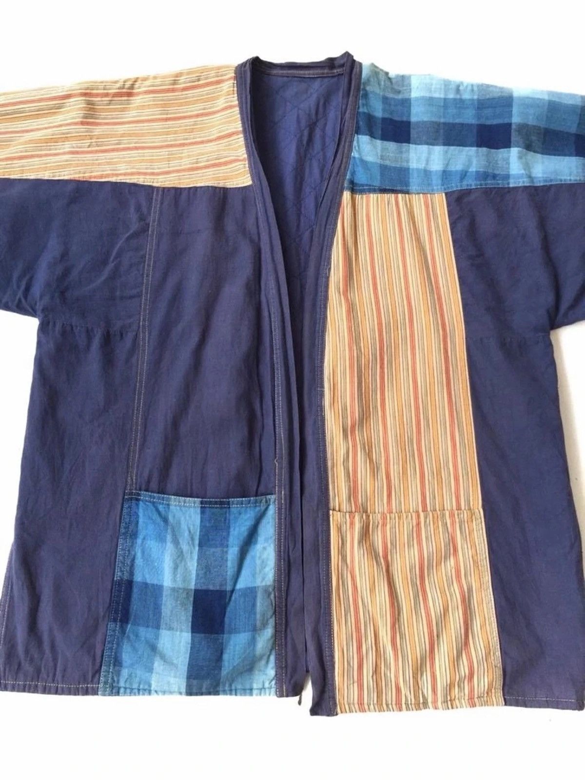 Japanese Brand × Vintage Vintage Patchwork Kimono Jacket Size US L / EU 52-54 / 3 - 5 Thumbnail
