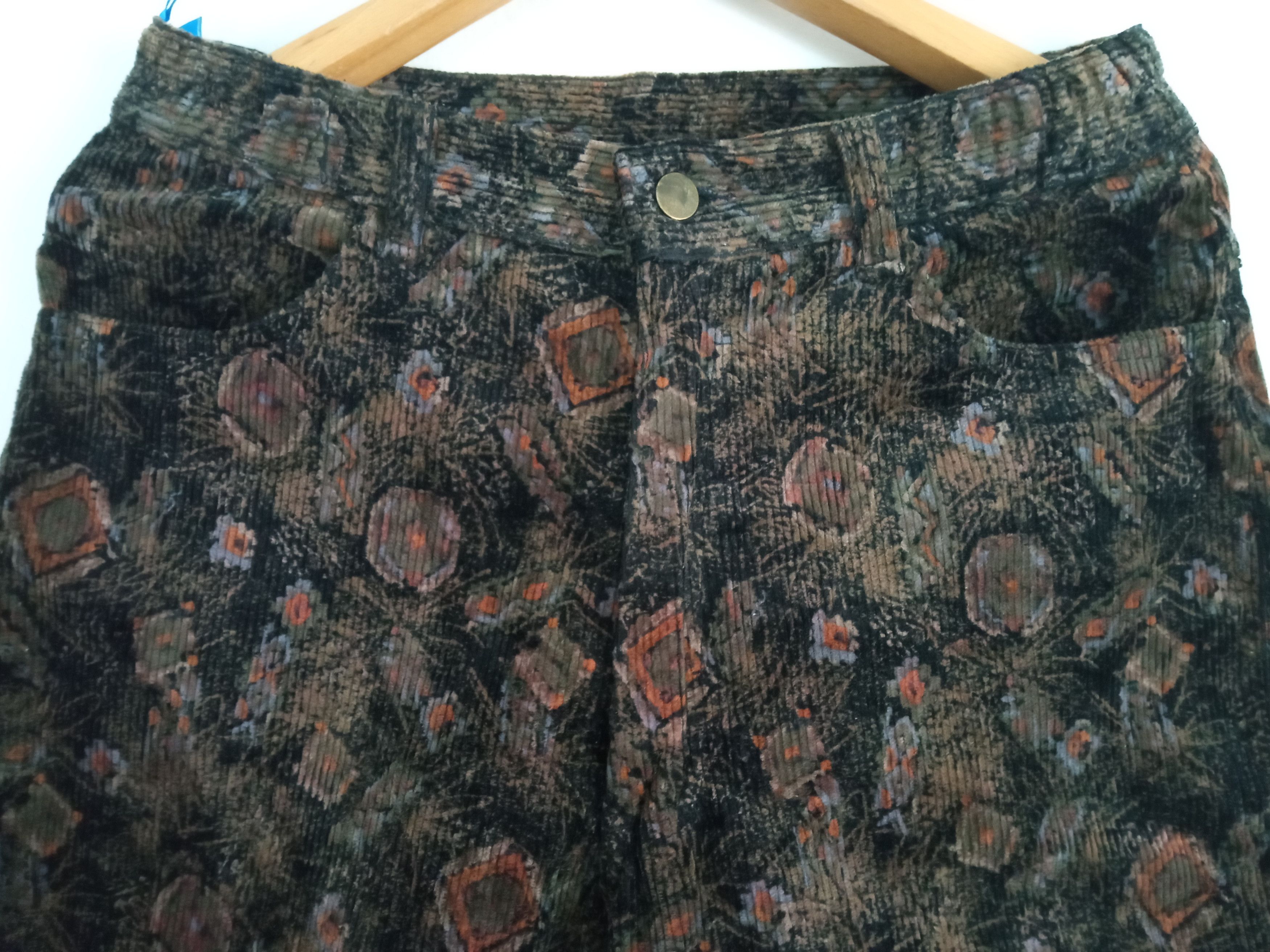Japanese Brand × Vintage 🔥🔥Vintage Japanese Brand Full Print Artwork Courdroy Pants Size US 30 / EU 46 - 8 Thumbnail