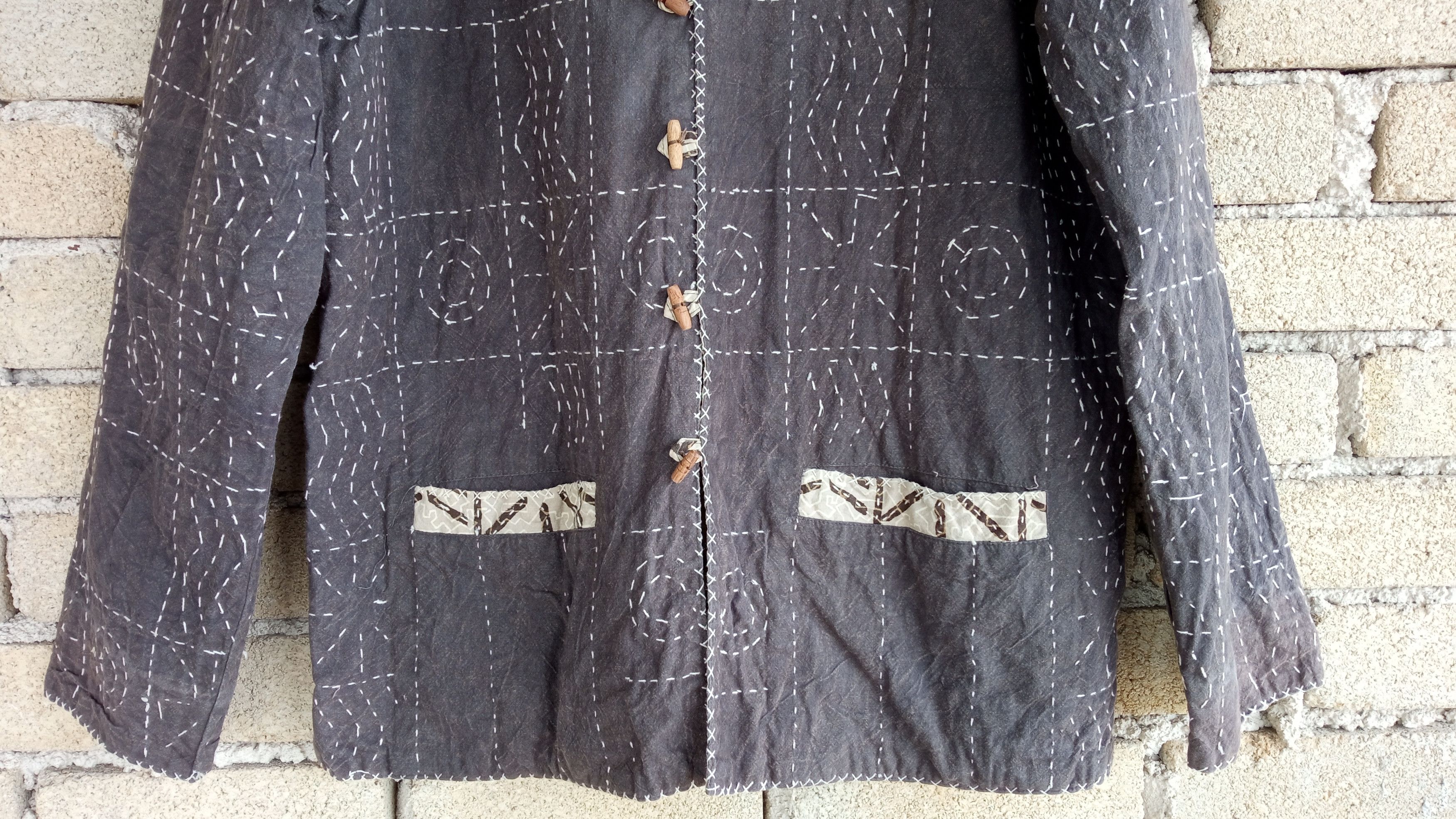Japanese Brand × Vintage 🔥🔥Japanese Brand Sashiko Stitching Reversible Jacket Size US L / EU 52-54 / 3 - 4 Thumbnail