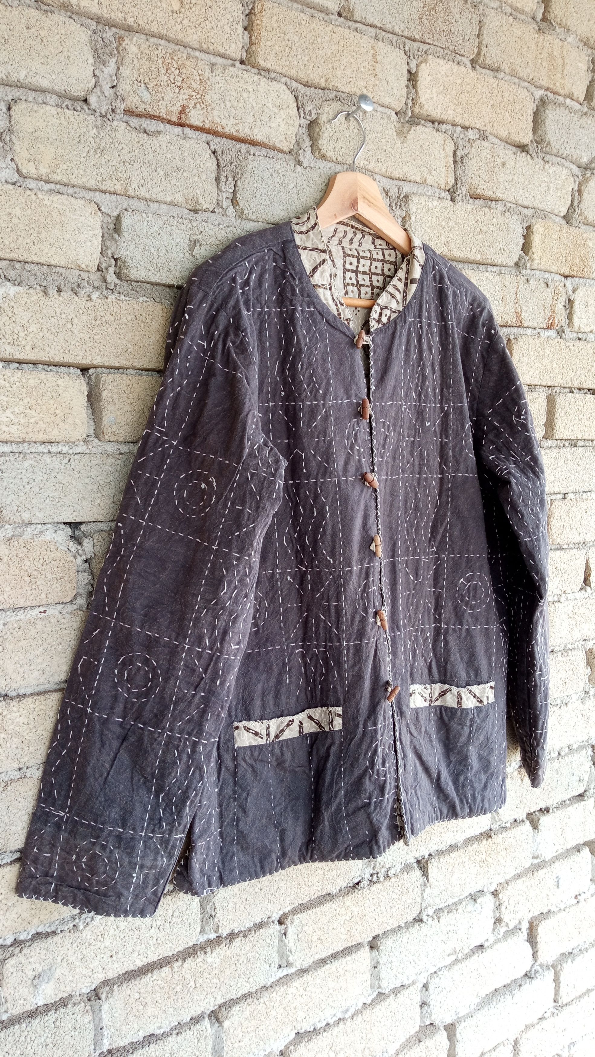 Japanese Brand × Vintage 🔥🔥Japanese Brand Sashiko Stitching Reversible Jacket Size US L / EU 52-54 / 3 - 2 Thumbnail