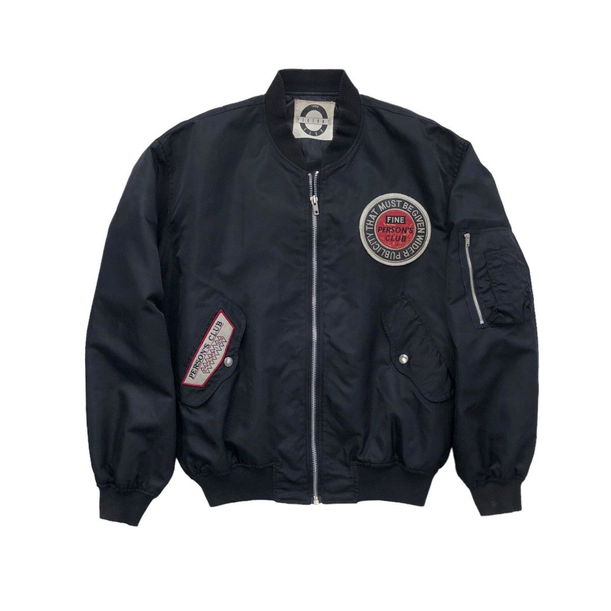 PERSON'S VTG 1988 Person Club MA-1 Bomber Jacket Embroidery Logo Size US L / EU 52-54 / 3 - 2 Thumbnail