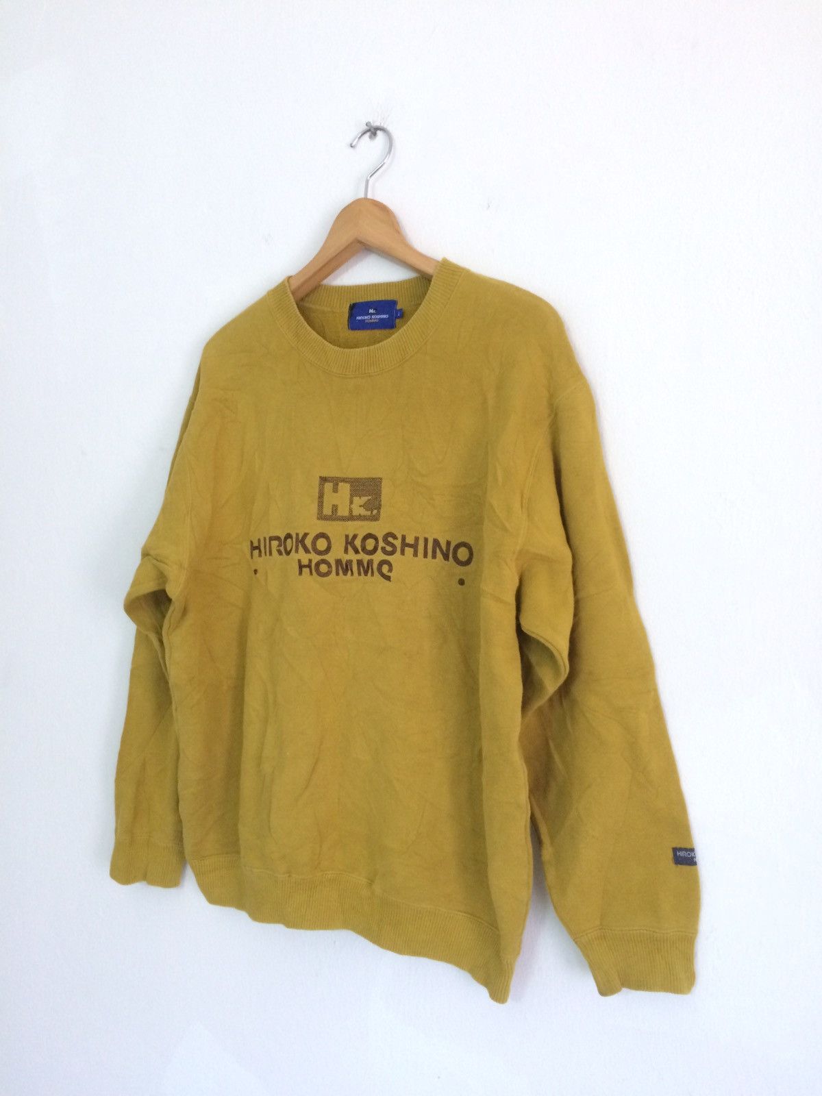 Hiroko Koshino Homme × Japanese Brand × Vintage 🔥🔥Vintage Hiroko Koshino Homme Spellout Logo Sweatshirt Size US L / EU 52-54 / 3 - 3 Thumbnail