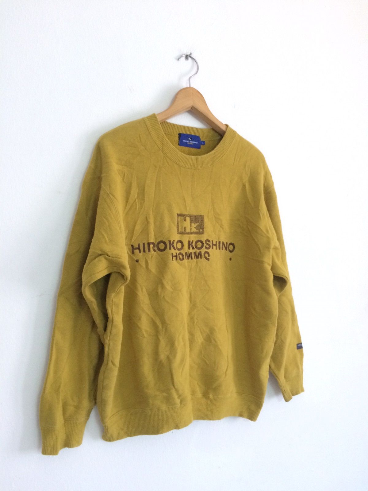 Hiroko Koshino Homme × Japanese Brand × Vintage 🔥🔥Vintage Hiroko Koshino Homme Spellout Logo Sweatshirt Size US L / EU 52-54 / 3 - 2 Thumbnail