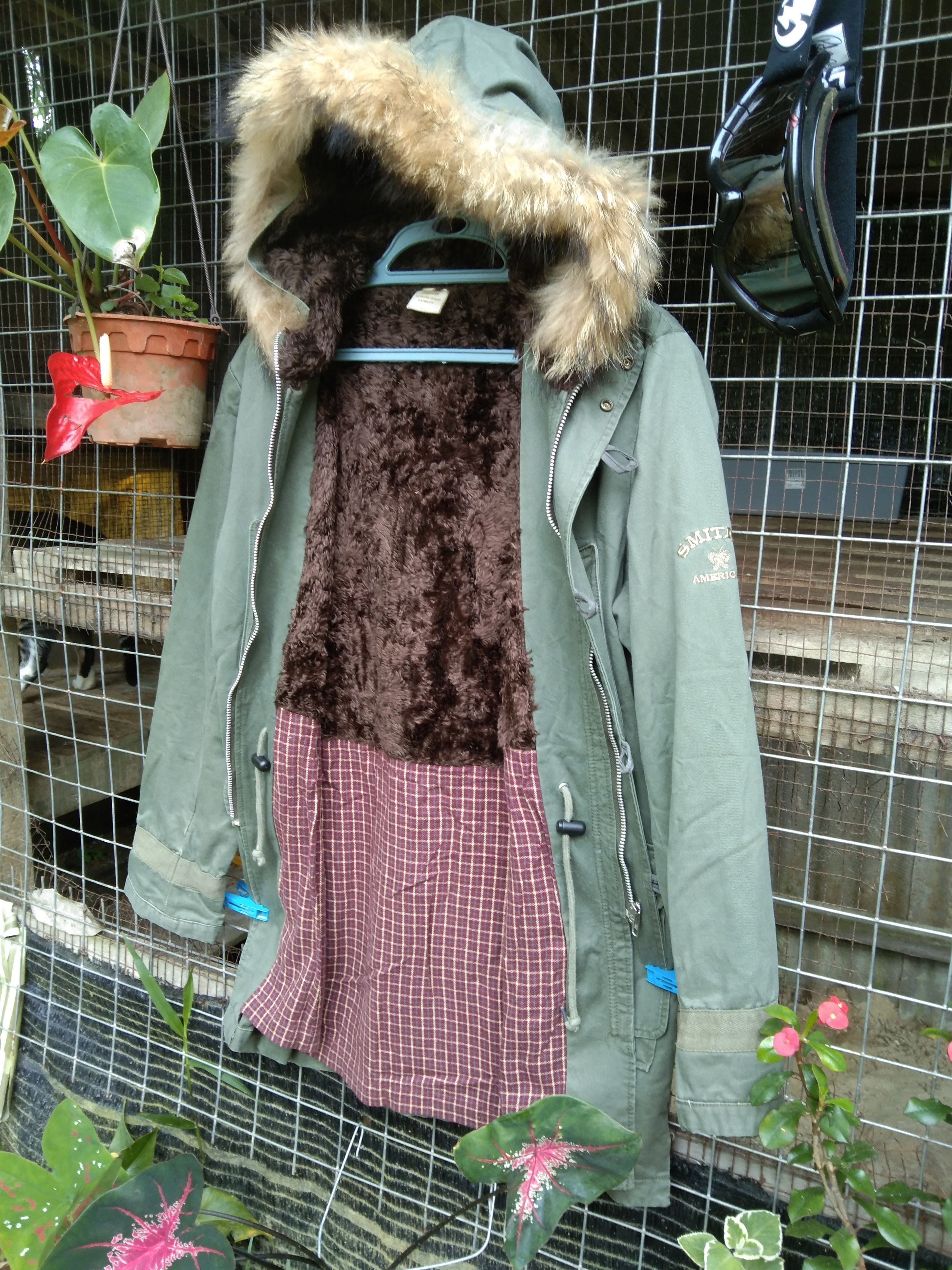 Other VINTAGE SMITH'S AMERICANA FAUX FUR HOODIE JACKET Size US M / EU 48-50 / 2 - 4 Thumbnail