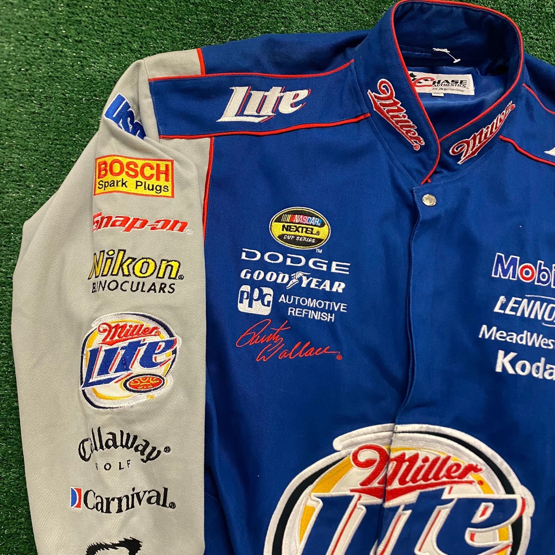 NASCAR Vintage Y2K Essential Miller Beer NASCAR Jacket Size US XXL / EU 58 / 5 - 4 Thumbnail