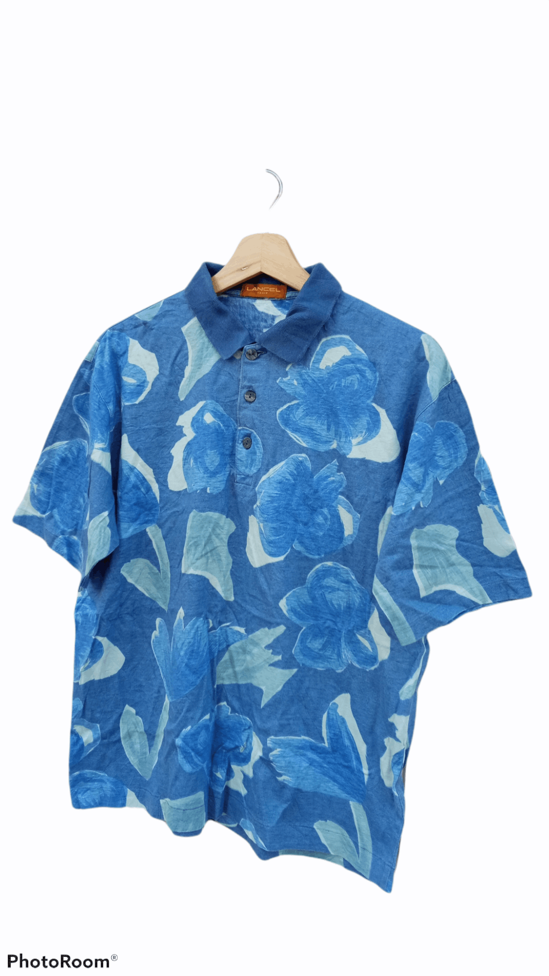 Japanese Brand × Lancel × Vintage 🔥🔥Vintage Lancel Full Print Floral Motive Polo T-Shirt Size US M / EU 48-50 / 2 - 3 Thumbnail