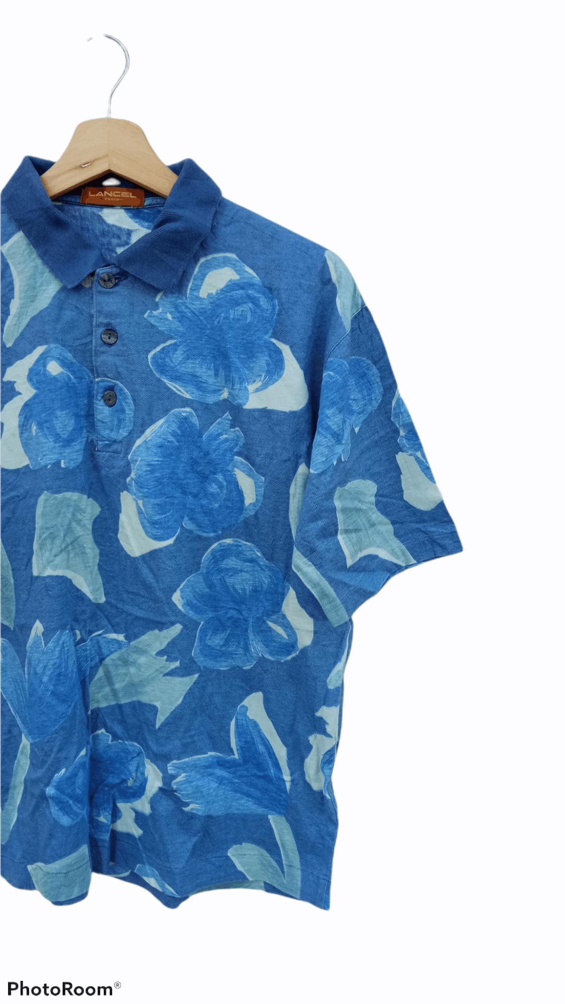 Japanese Brand × Lancel × Vintage 🔥🔥Vintage Lancel Full Print Floral Motive Polo T-Shirt Size US M / EU 48-50 / 2 - 4 Thumbnail