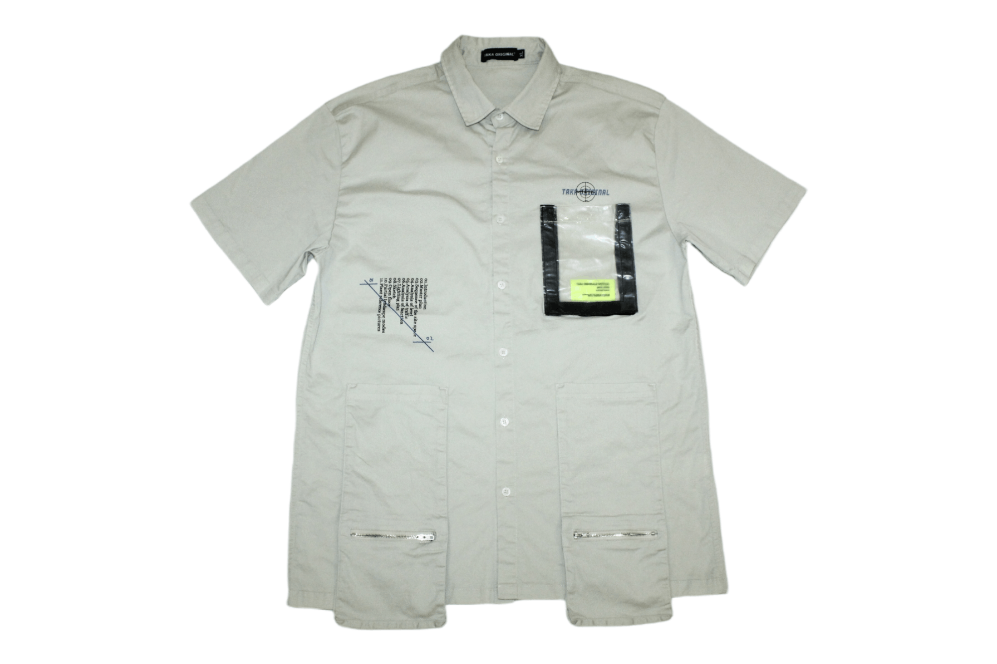 image of Seditionaries x Taka Hayashi Taka Original Tactical Military S/s Overshirt in Grey, Men's (Size XL)