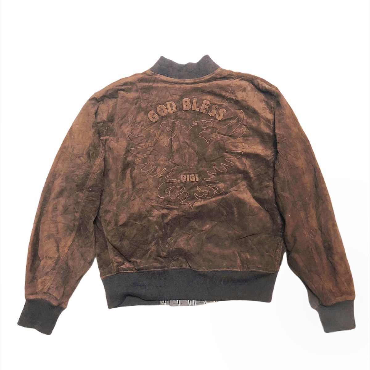 BIGI Vintage 80’s BIGI SUEDE Leather Jacket Varsity Men’s Bigi Size US M / EU 48-50 / 2 - 1 Thumbnail
