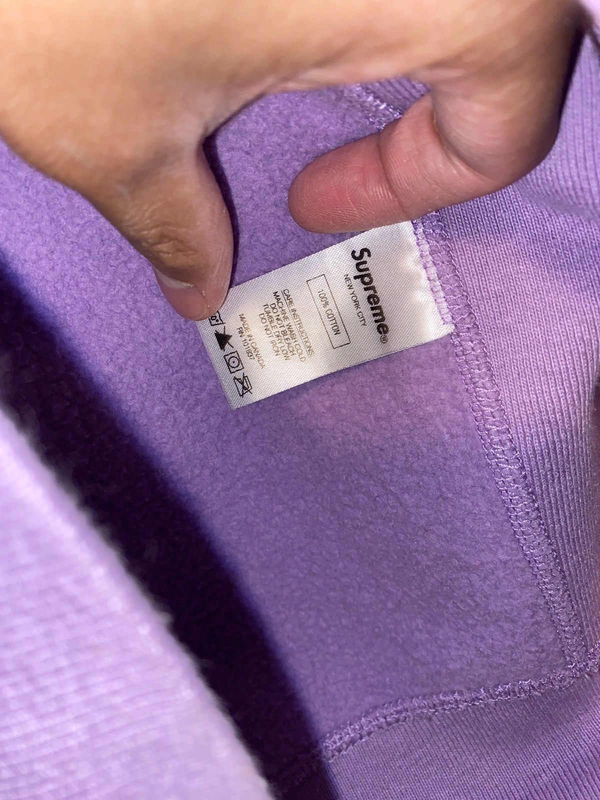Supreme Supreme Lavender Arm Logo Hoodie Sz M Size US M / EU 48-50 / 2 - 4 Thumbnail