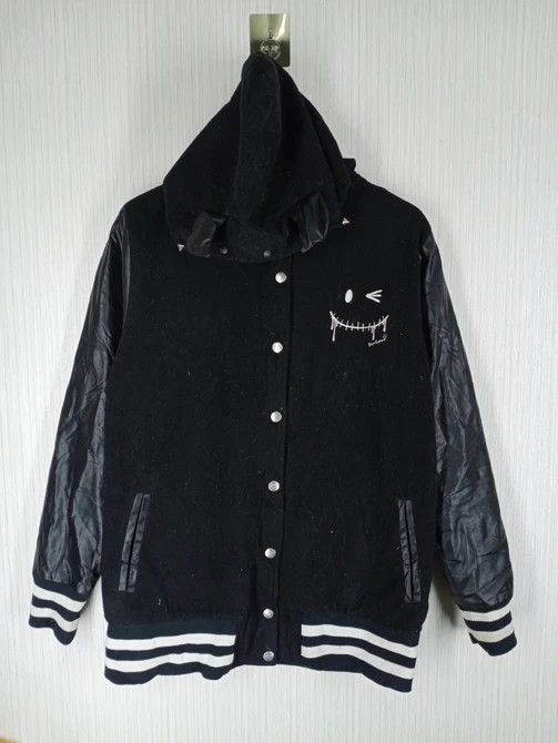 Japanese Brand Rare Super Lovers Tokyo London Varsity Hoodie Jacket Black Size US M / EU 48-50 / 2 - 1 Thumbnail
