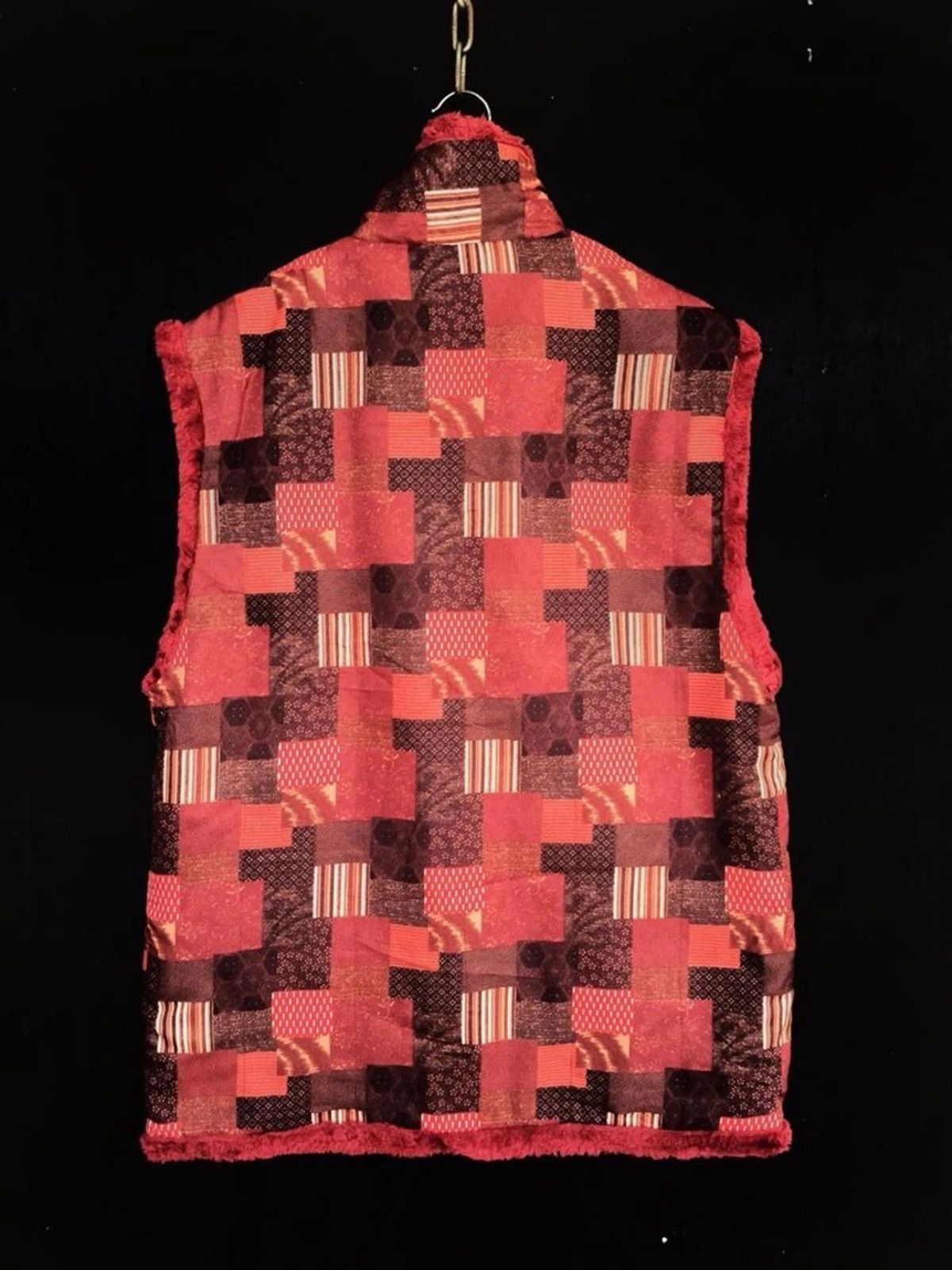 Japanese Brand 💥Vintage Japanese Kimono Patchwork Vest Jacket Size US L / EU 52-54 / 3 - 2 Thumbnail