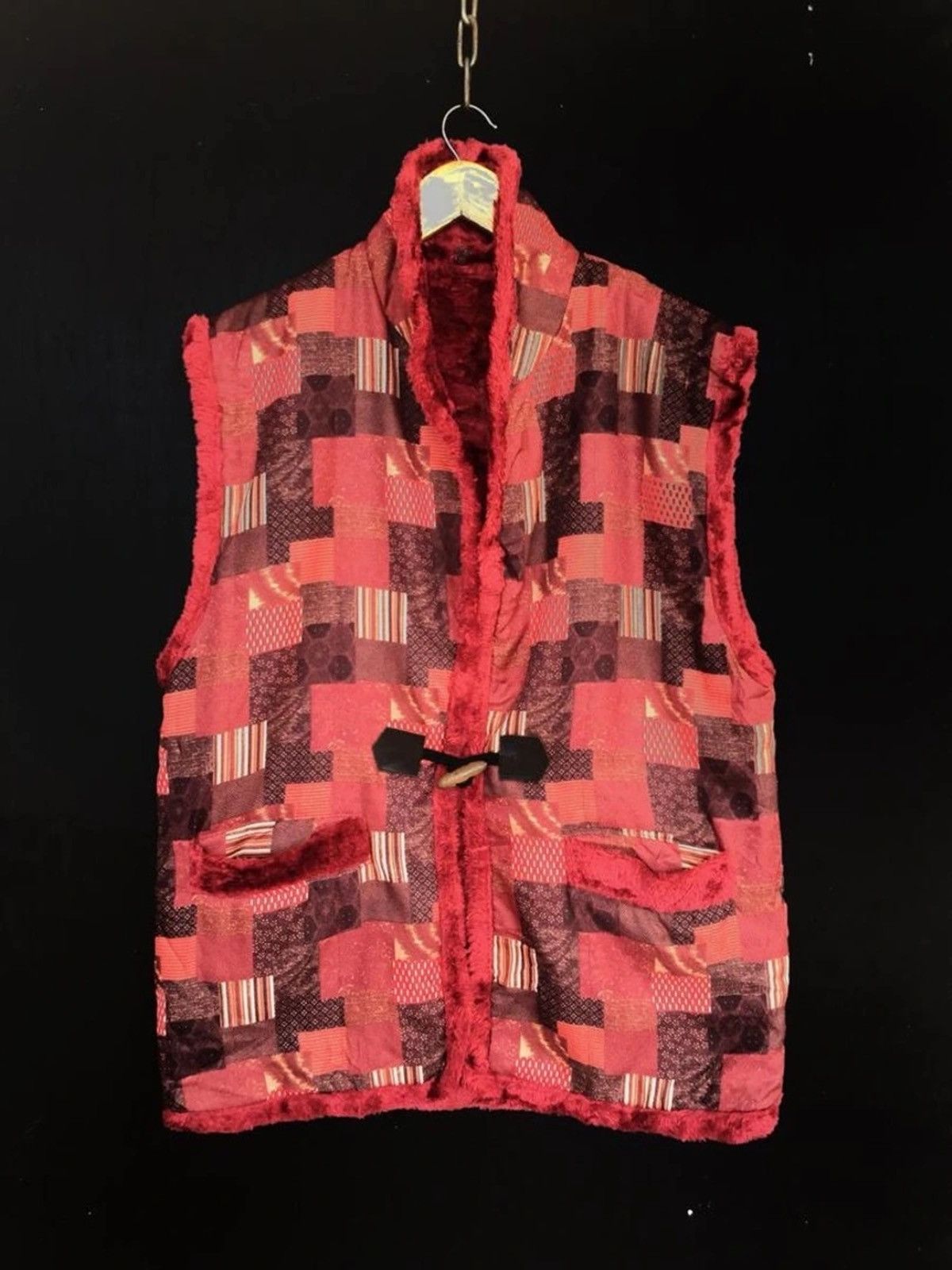 Japanese Brand 💥Vintage Japanese Kimono Patchwork Vest Jacket Size US L / EU 52-54 / 3 - 1 Thumbnail