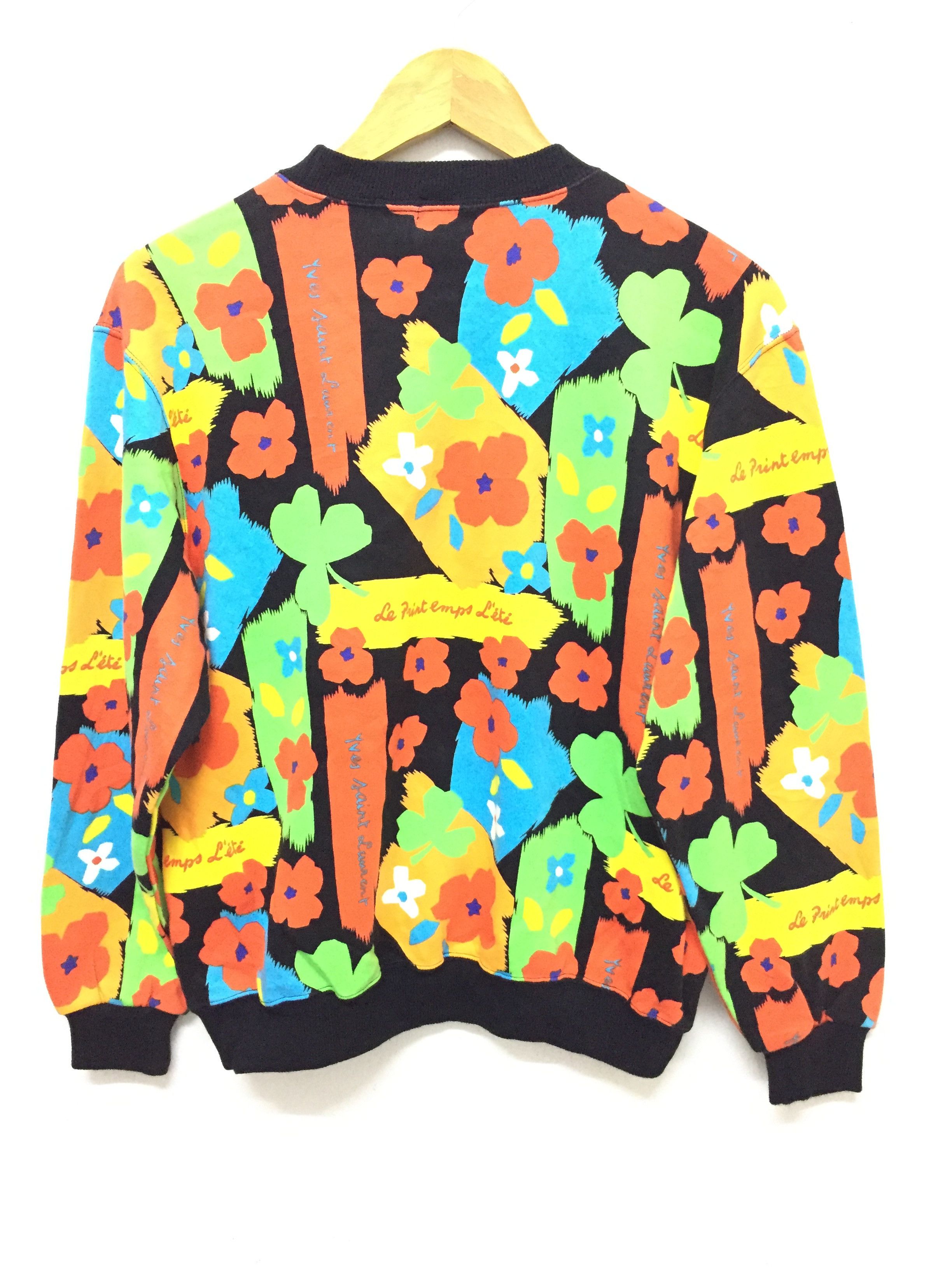 Yves Saint Laurent 90's YSL Floral multicolor sweatshirt Size M / US 6-8 / IT 42-44 - 7 Thumbnail