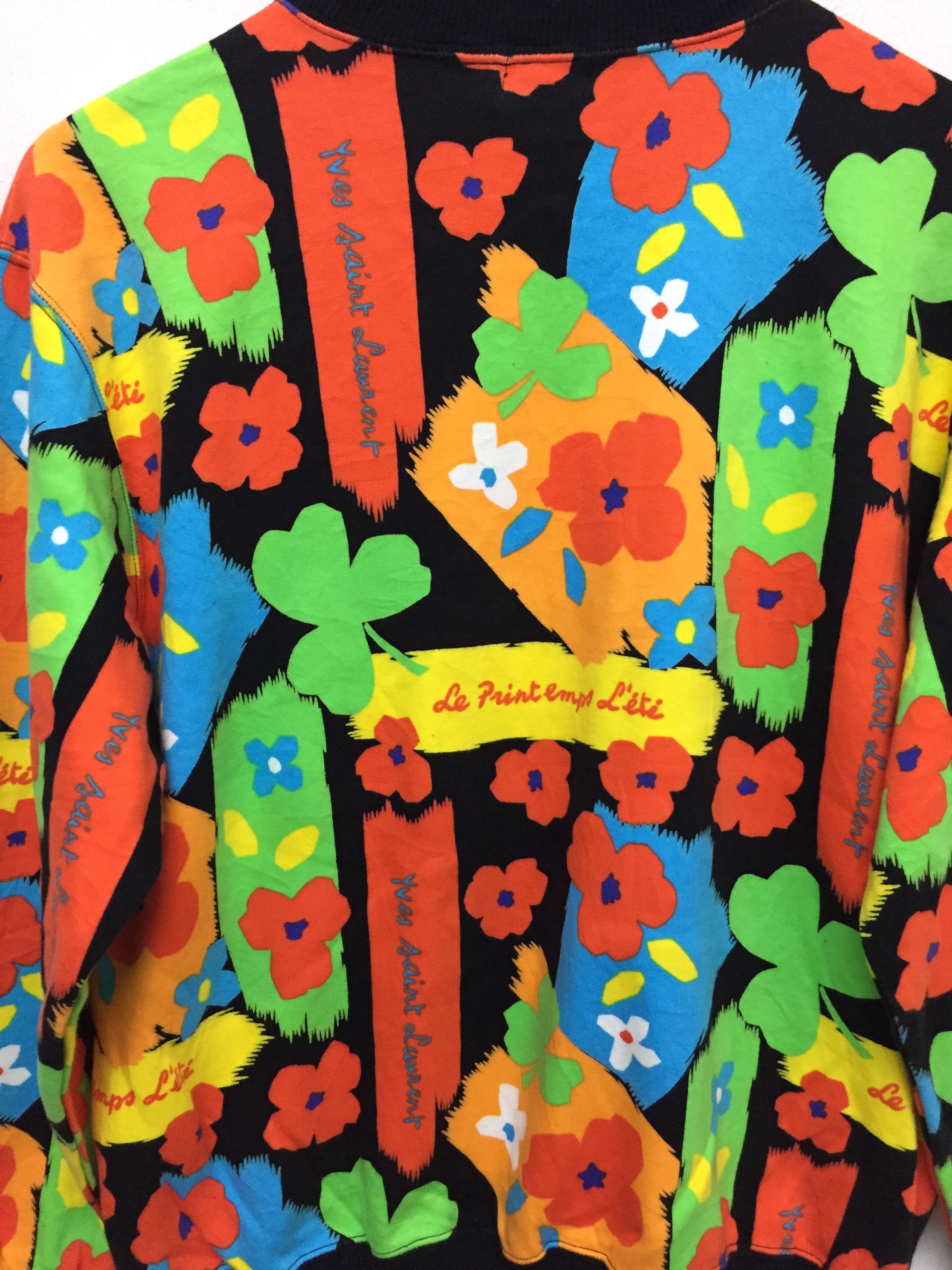 Yves Saint Laurent 90's YSL Floral multicolor sweatshirt Size M / US 6-8 / IT 42-44 - 8 Thumbnail