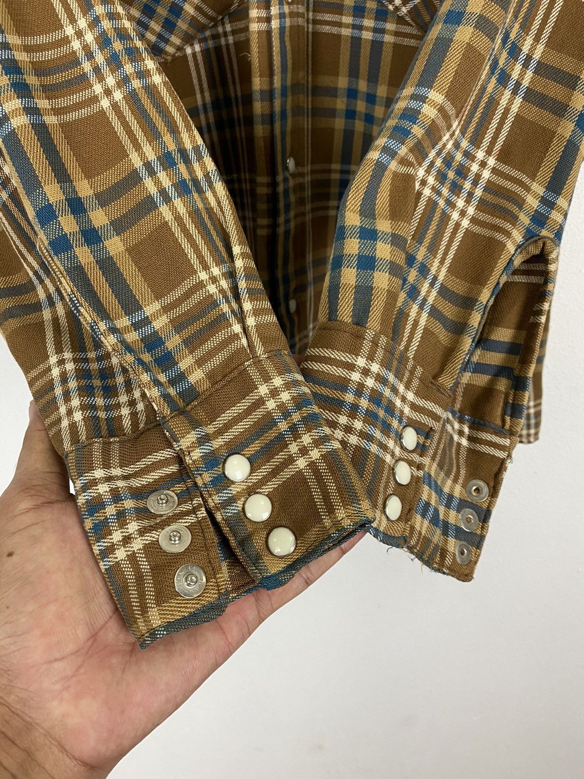 Japanese Brand × Vintage VINTAGE BARF STONE BUTTON FLANNEL SHIRT Size US M / EU 48-50 / 2 - 6 Thumbnail