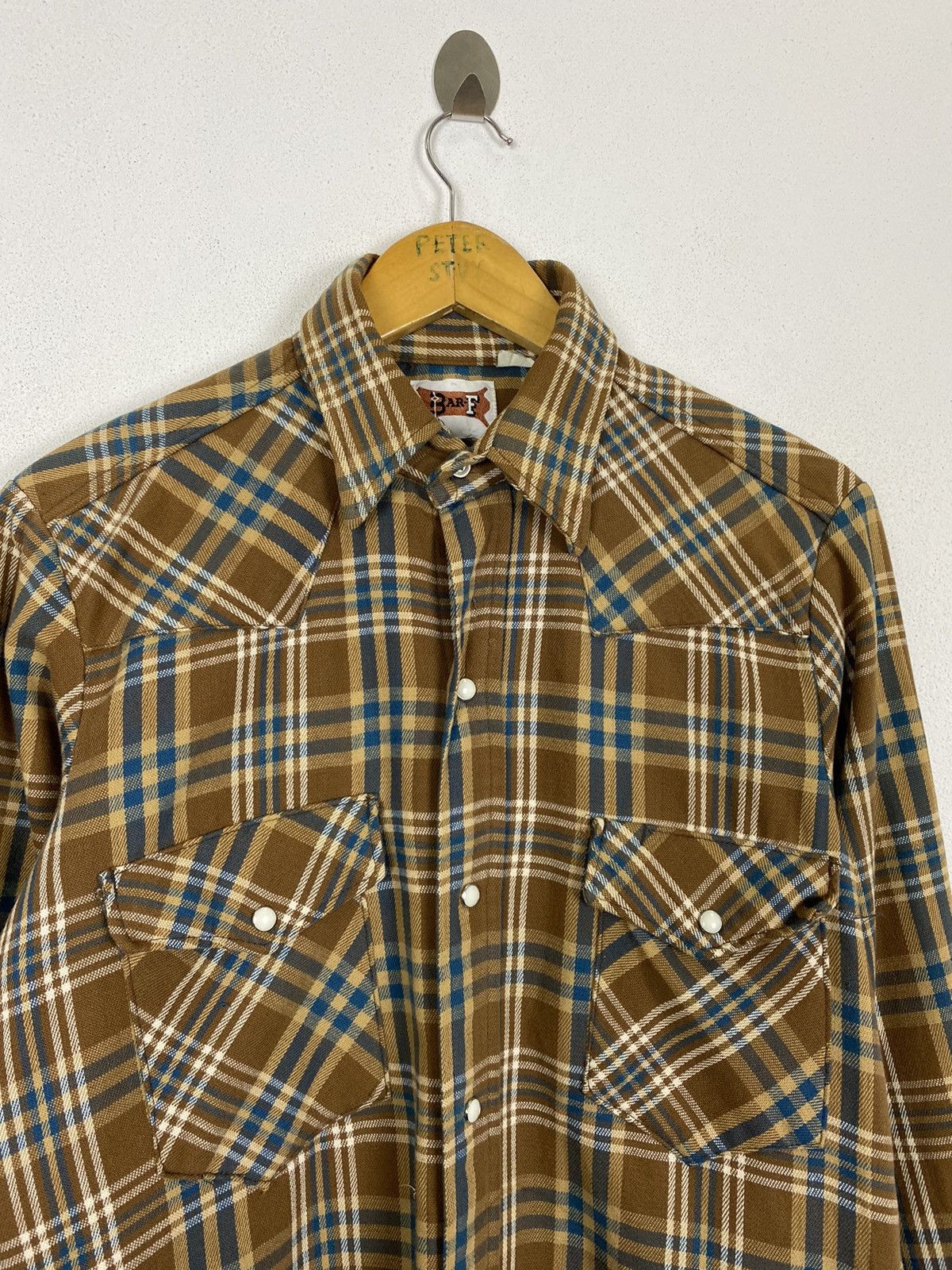 Japanese Brand × Vintage VINTAGE BARF STONE BUTTON FLANNEL SHIRT Size US M / EU 48-50 / 2 - 3 Thumbnail