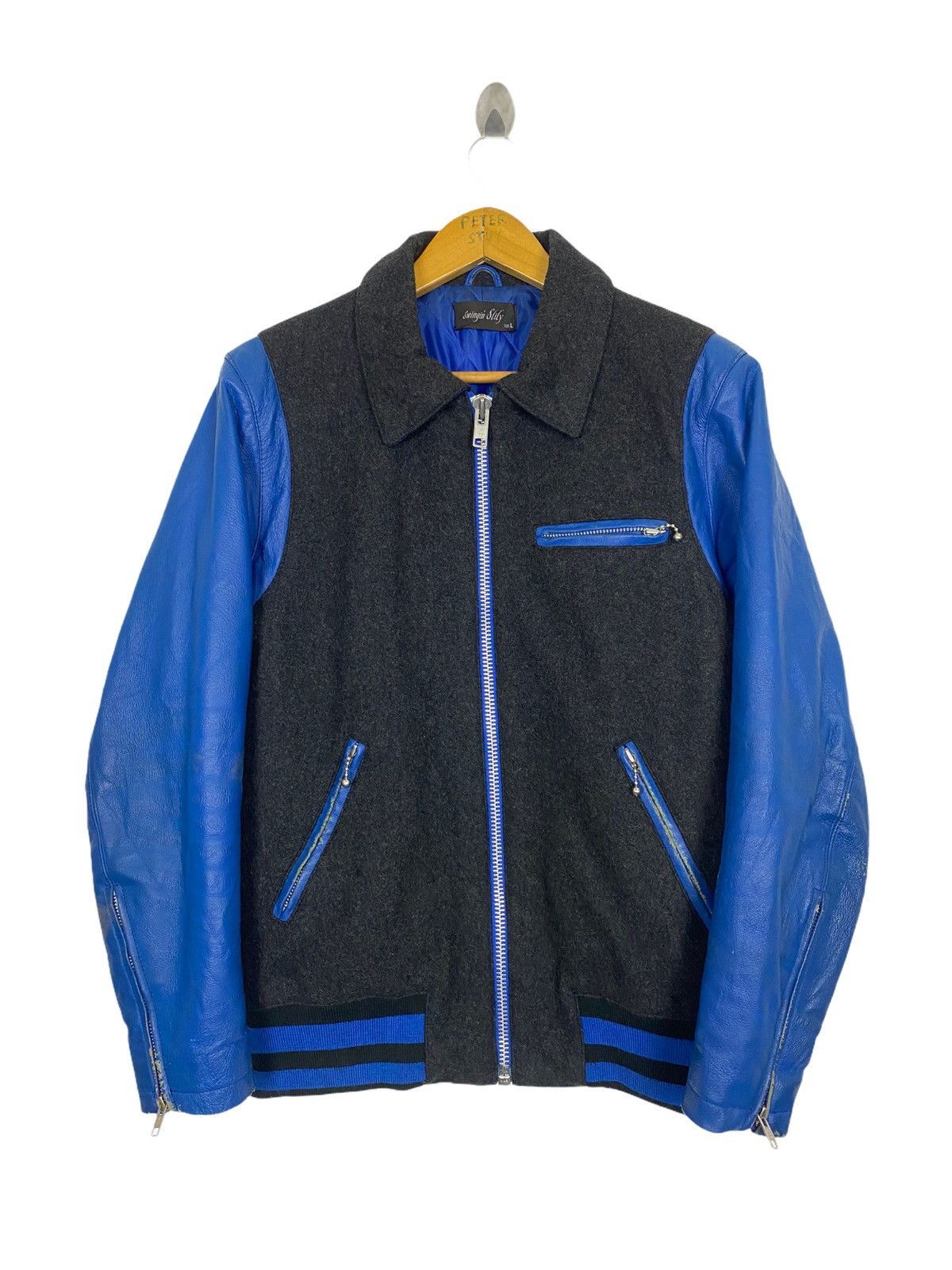 Japanese Brand VINTAGE SWINGIN SLILY VARSITY JACKET Size US L / EU 52-54 / 3 - 1 Thumbnail