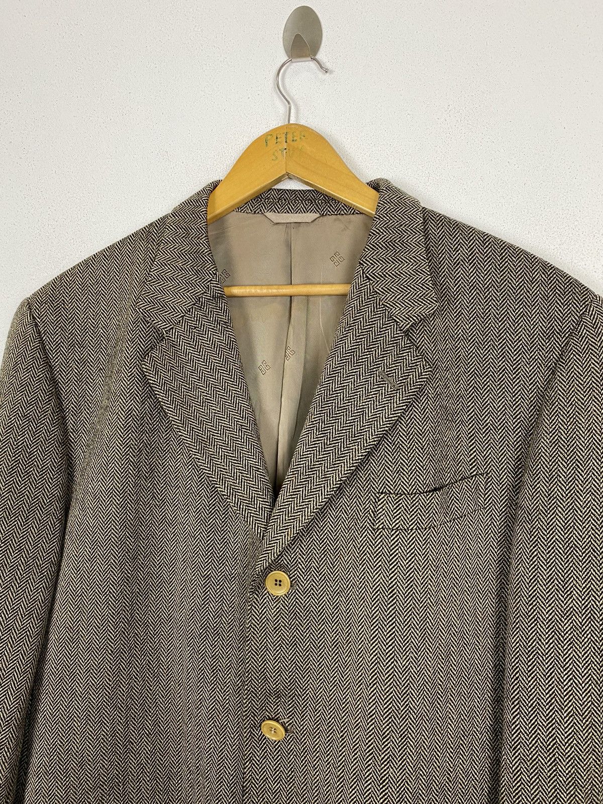 Givenchy × Vintage GK146 VINTAGE GIVENCHY JACKET WOOL FABRIC Size US L / EU 52-54 / 3 - 3 Thumbnail