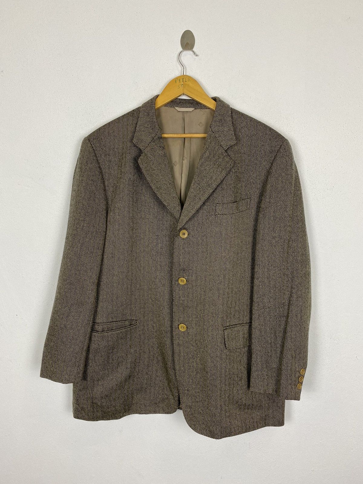 Givenchy × Vintage GK146 VINTAGE GIVENCHY JACKET WOOL FABRIC Size US L / EU 52-54 / 3 - 2 Thumbnail
