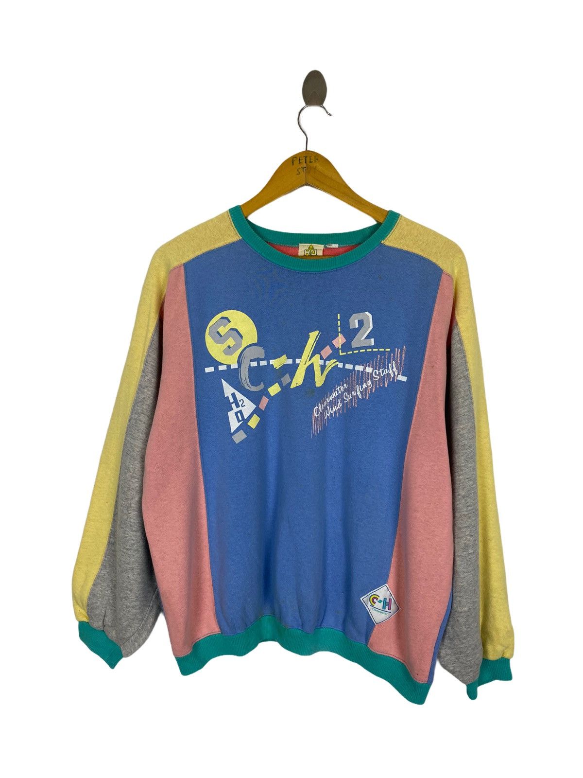 image of Free Style x Surf Style Vintage H2O Multi-Colour Sweater, Men's (Size Medium)