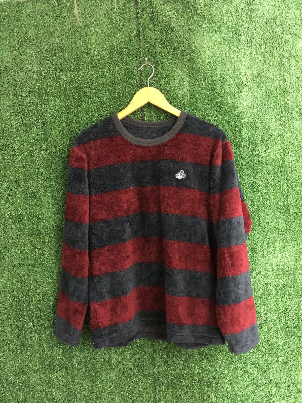 Japanese Brand × Mickey Mouse × Uniqlo 🔥MICKEY DISNEY X UNIQLO FUR FLEECE STRIPE LONG SLEEVE Size US M / EU 48-50 / 2 - 1 Thumbnail