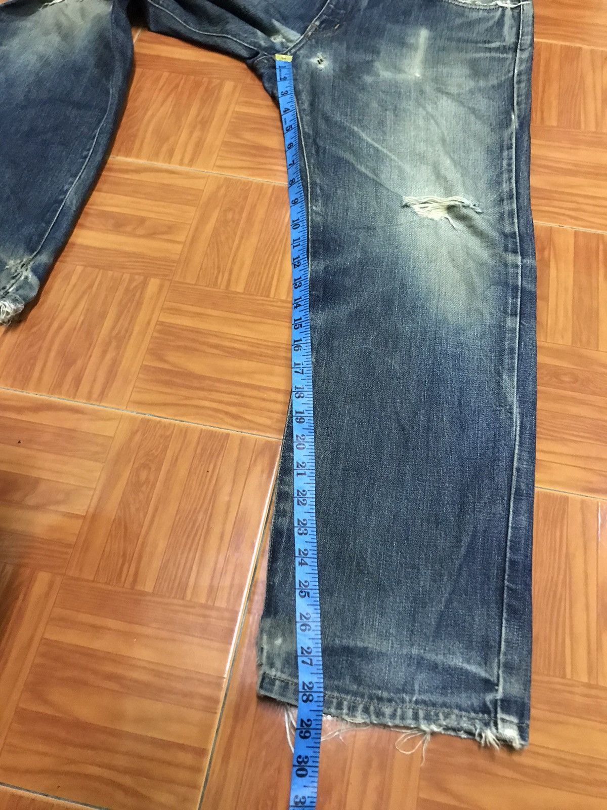 Edwin Vintage distressed edwin jeans very rare Size US 33 - 12 Thumbnail