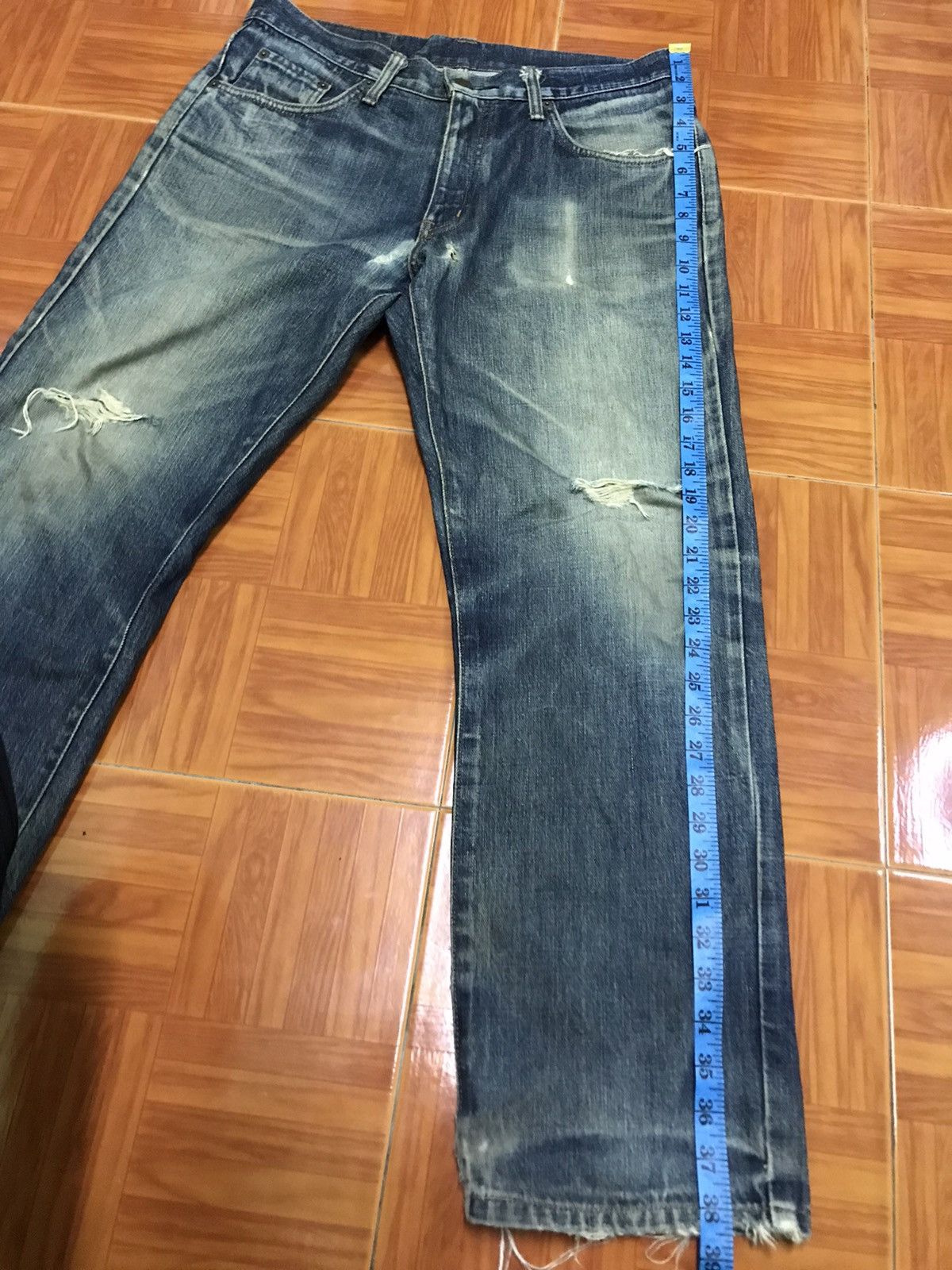 Edwin Vintage distressed edwin jeans very rare Size US 33 - 11 Thumbnail