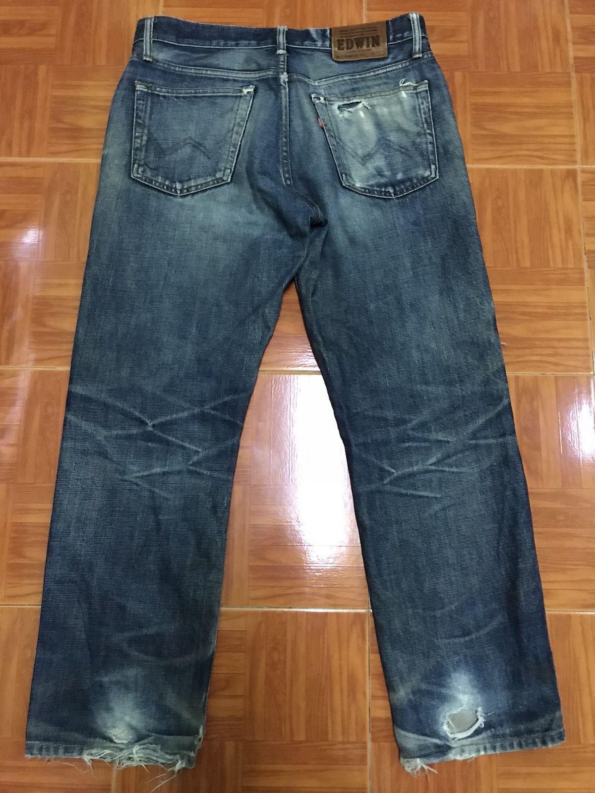 Edwin Vintage distressed edwin jeans very rare Size US 33 - 2 Thumbnail