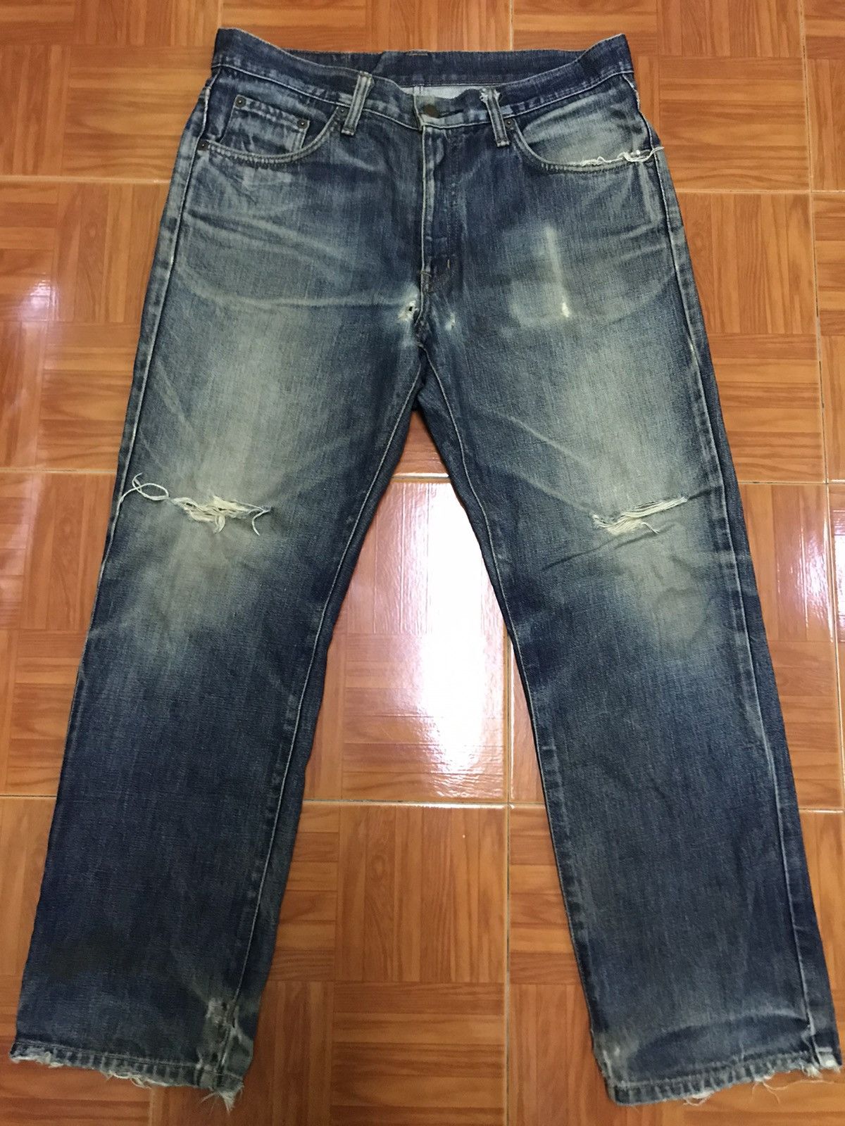 Edwin Vintage distressed edwin jeans very rare Size US 33 - 1 Thumbnail