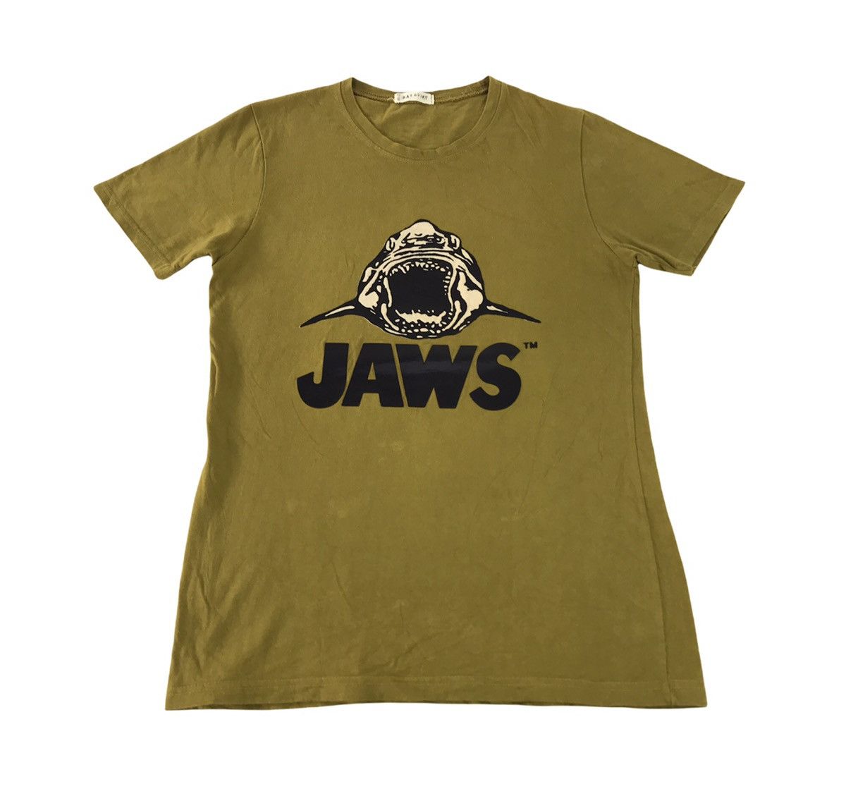 Jean Michel Basquiat Artist Jaws Shark Graphic Screen Tee