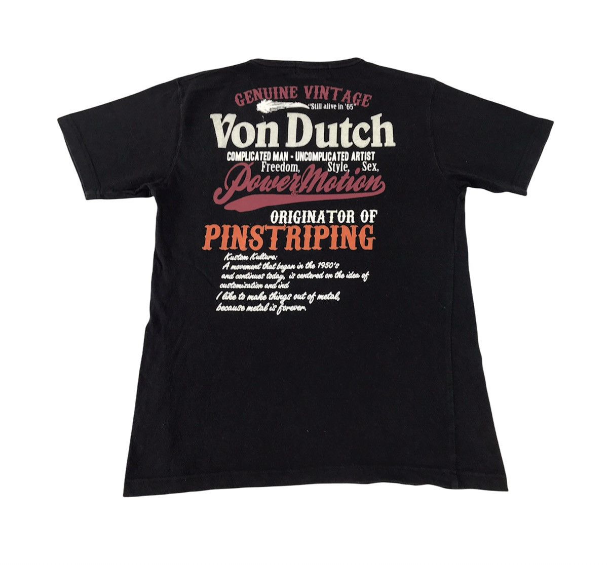Vintage Von Dutch The Moisiest Power Motion Spell Out Tee Size US S / EU 44-46 / 1 - 2 Thumbnail