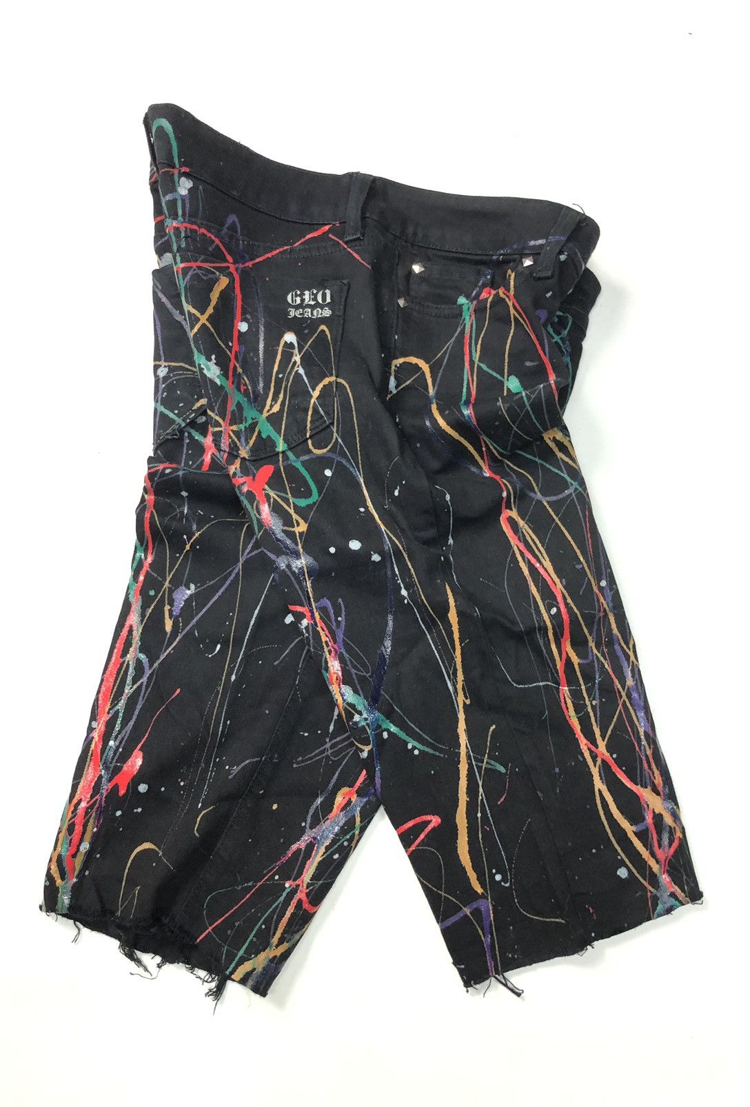 Designer × GEO GEO BY GEOVANNY BLACK ART PAINTING SHORT PANTS Size US 31 - 10 Thumbnail