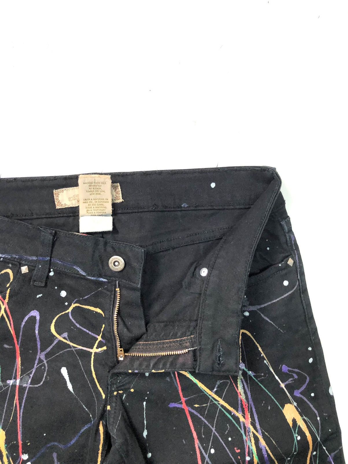 Designer × GEO GEO BY GEOVANNY BLACK ART PAINTING SHORT PANTS Size US 31 - 6 Thumbnail