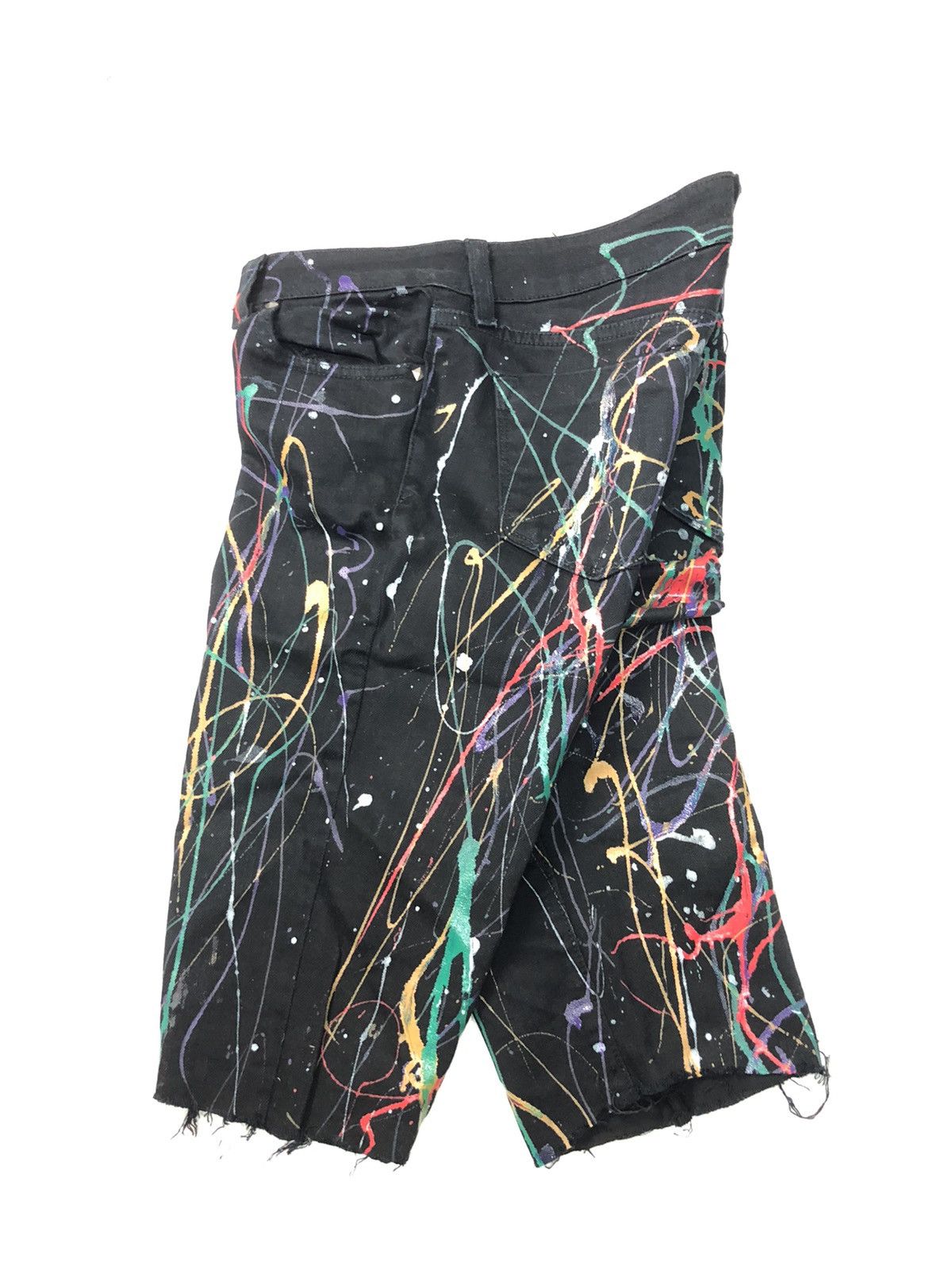 Designer × GEO GEO BY GEOVANNY BLACK ART PAINTING SHORT PANTS Size US 31 - 11 Thumbnail