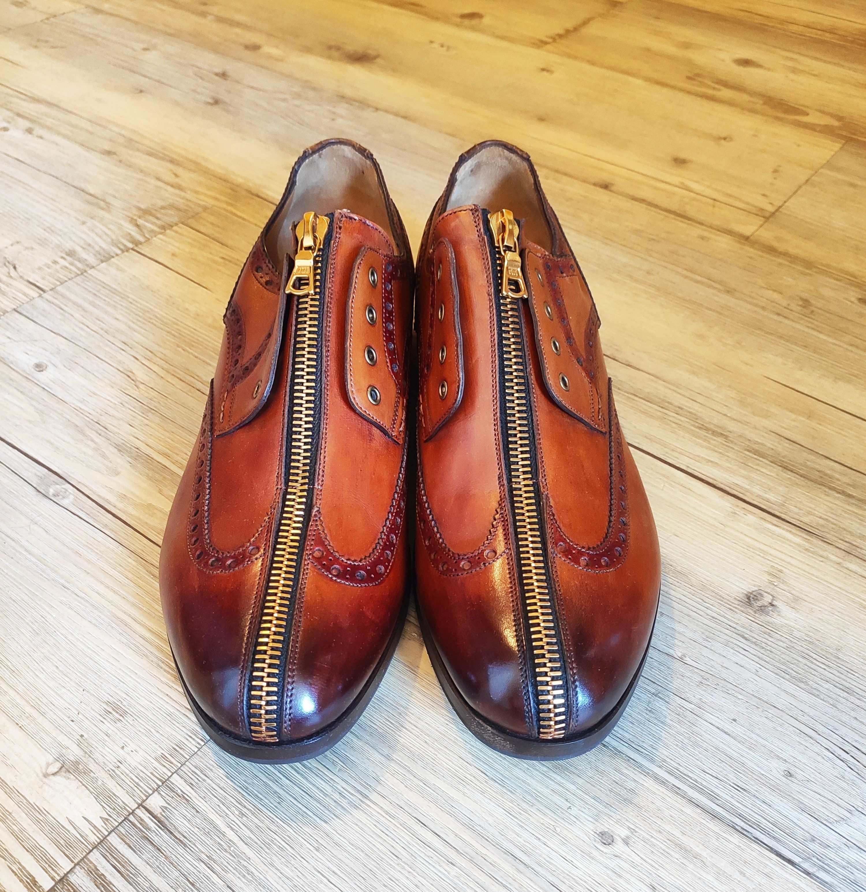 Denis Simachev NEW! 2007-08 zip brogues.Like Gucci or Dior Size US 8 / EU 41 - 1 Thumbnail