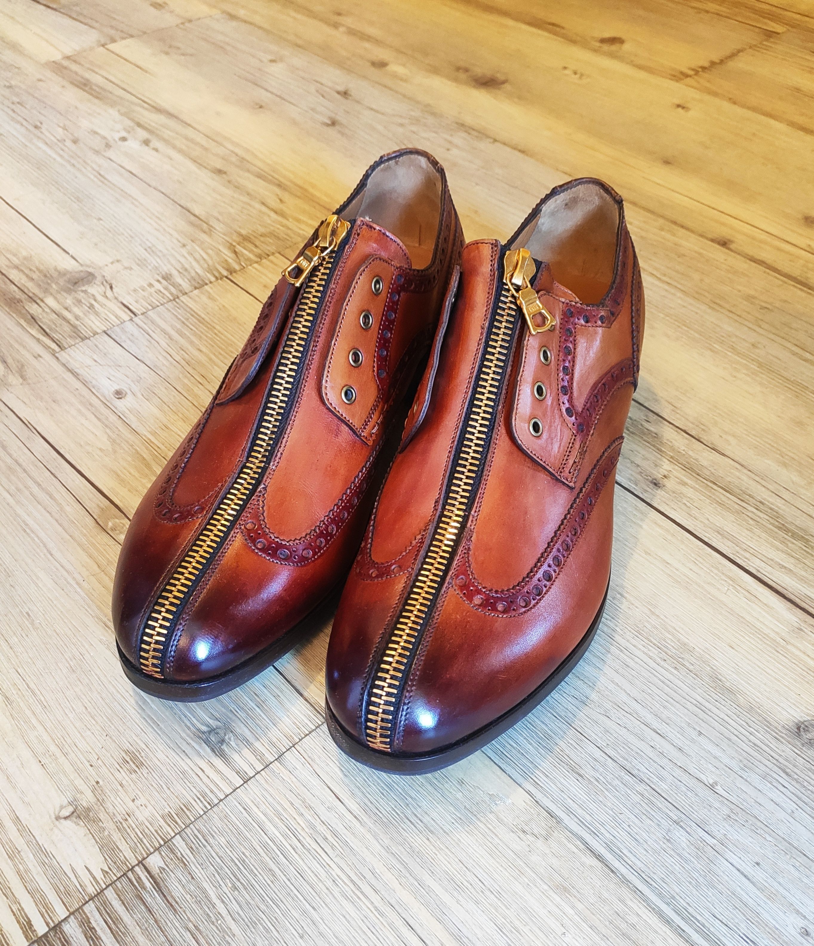 Denis Simachev NEW! 2007-08 zip brogues.Like Gucci or Dior Size US 8 / EU 41 - 3 Thumbnail