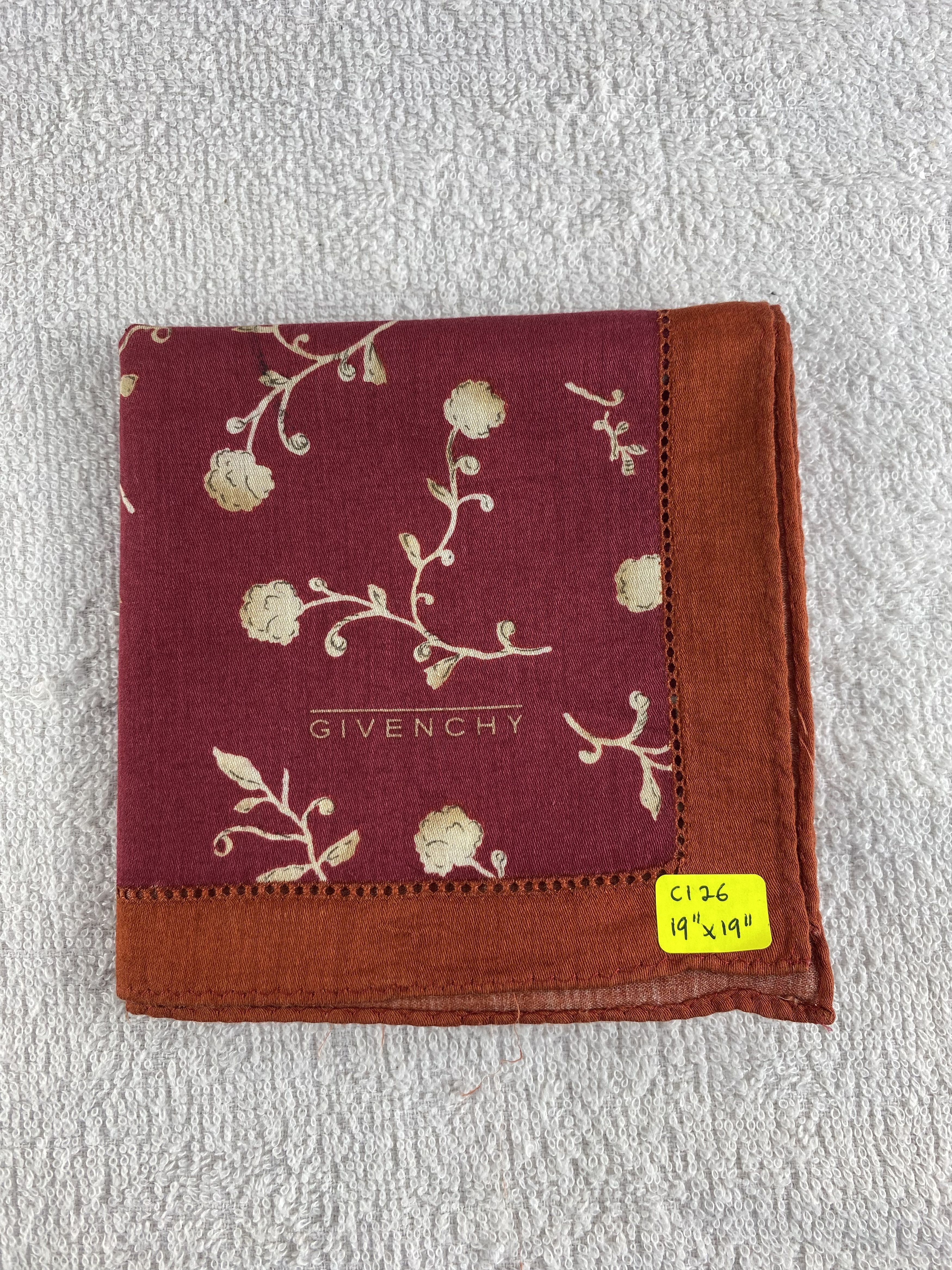 Vintage Givenchy Floral Handkerchief / Bandana / Neckerchief C126 Size ONE SIZE - 6 Thumbnail