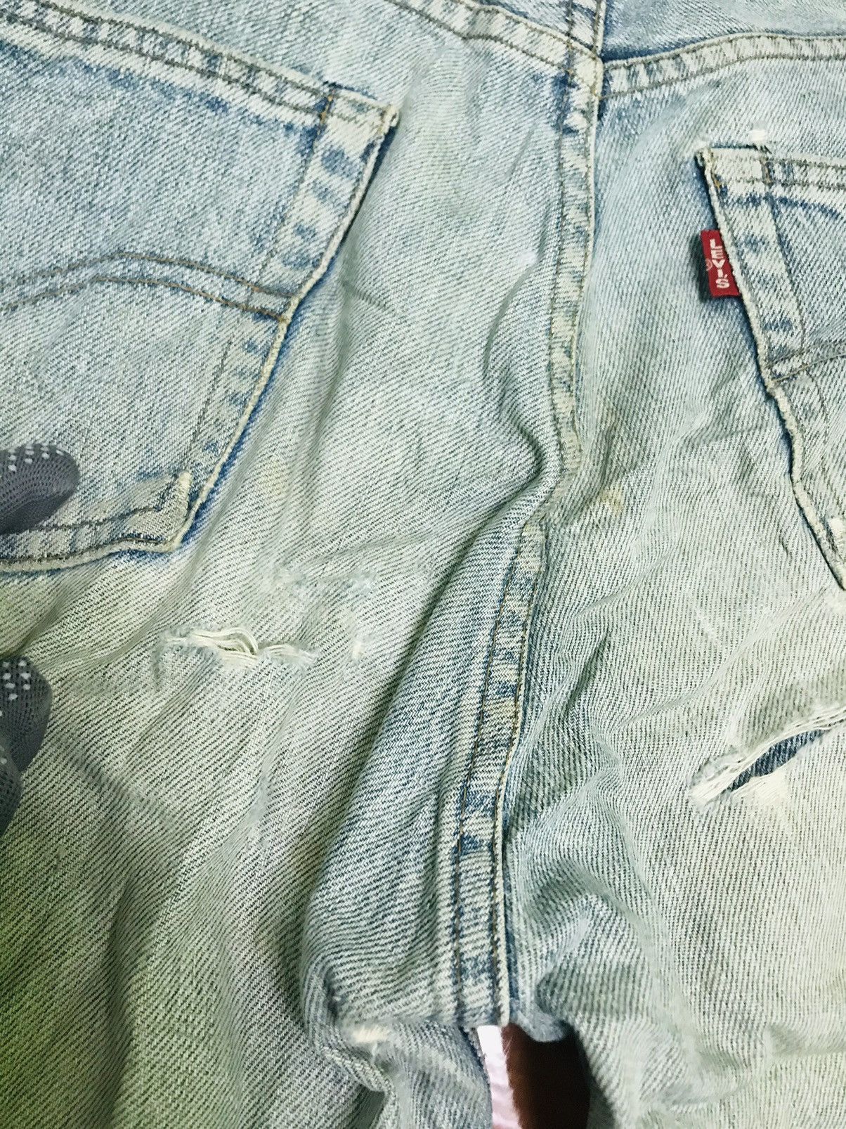 Levi's Vintage Levi’s Redline Selvedge Jeans Light Wash, Distressed Size US 31 - 5 Thumbnail