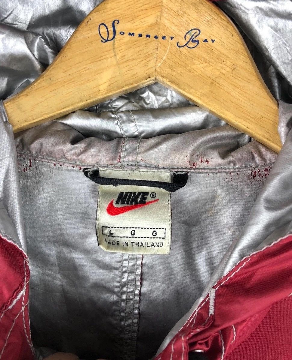 Nike Vintage Center Swoosh Nike Half Zipper Hooded Windbreaker Size US L / EU 52-54 / 3 - 6 Thumbnail