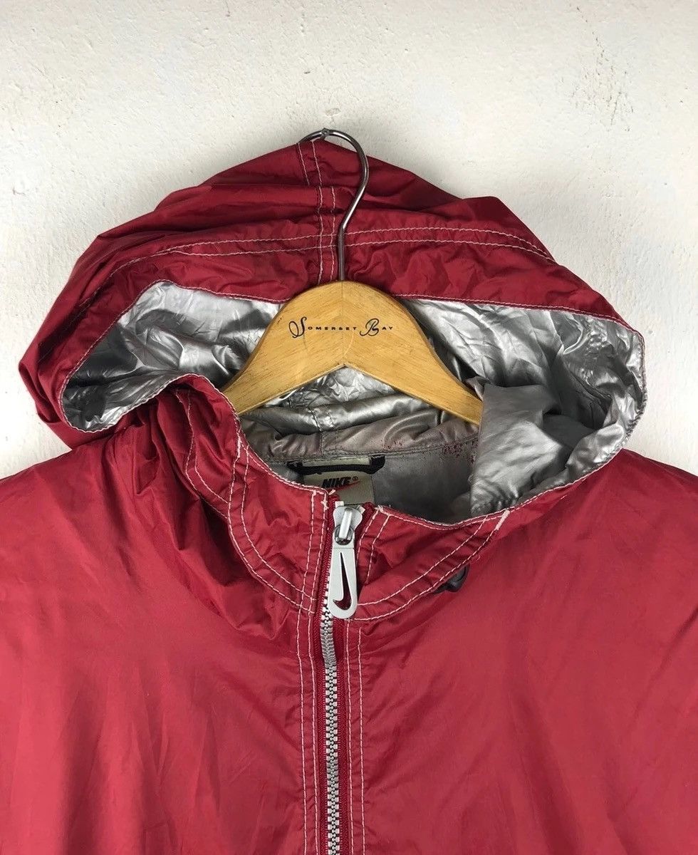 Nike Vintage Center Swoosh Nike Half Zipper Hooded Windbreaker Size US L / EU 52-54 / 3 - 3 Thumbnail